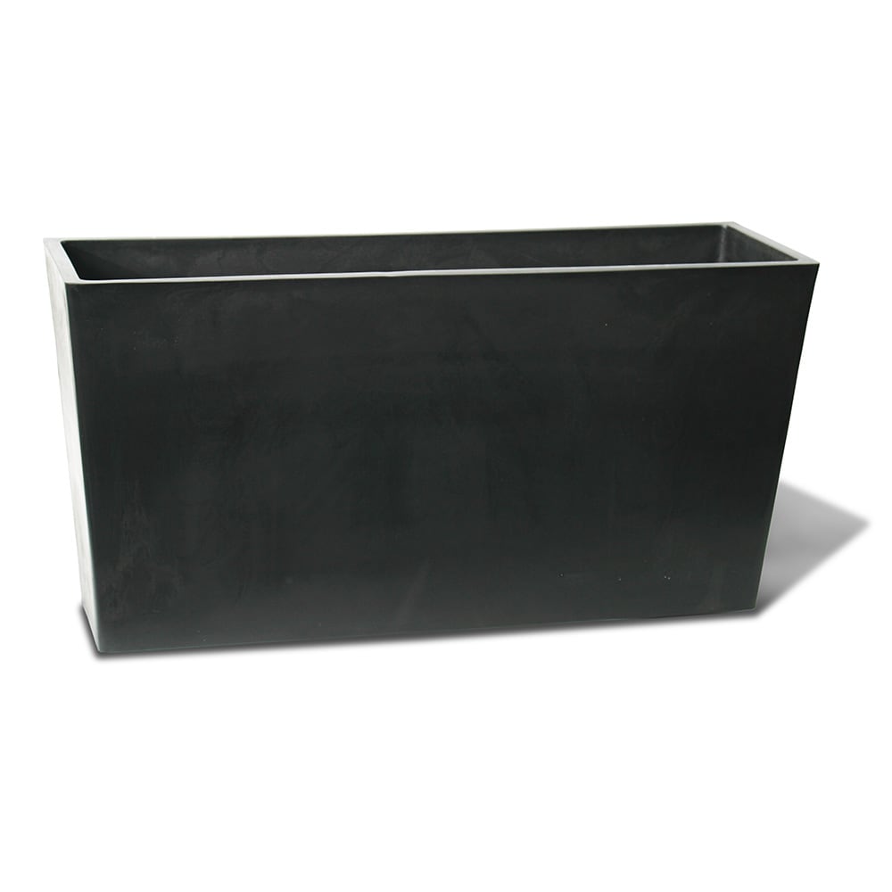 Algreen Products 19379 Rectangle 17.0-in W x 18-in H x 17-in D Black Mixed/Composite Indoor/Outdoor Planter