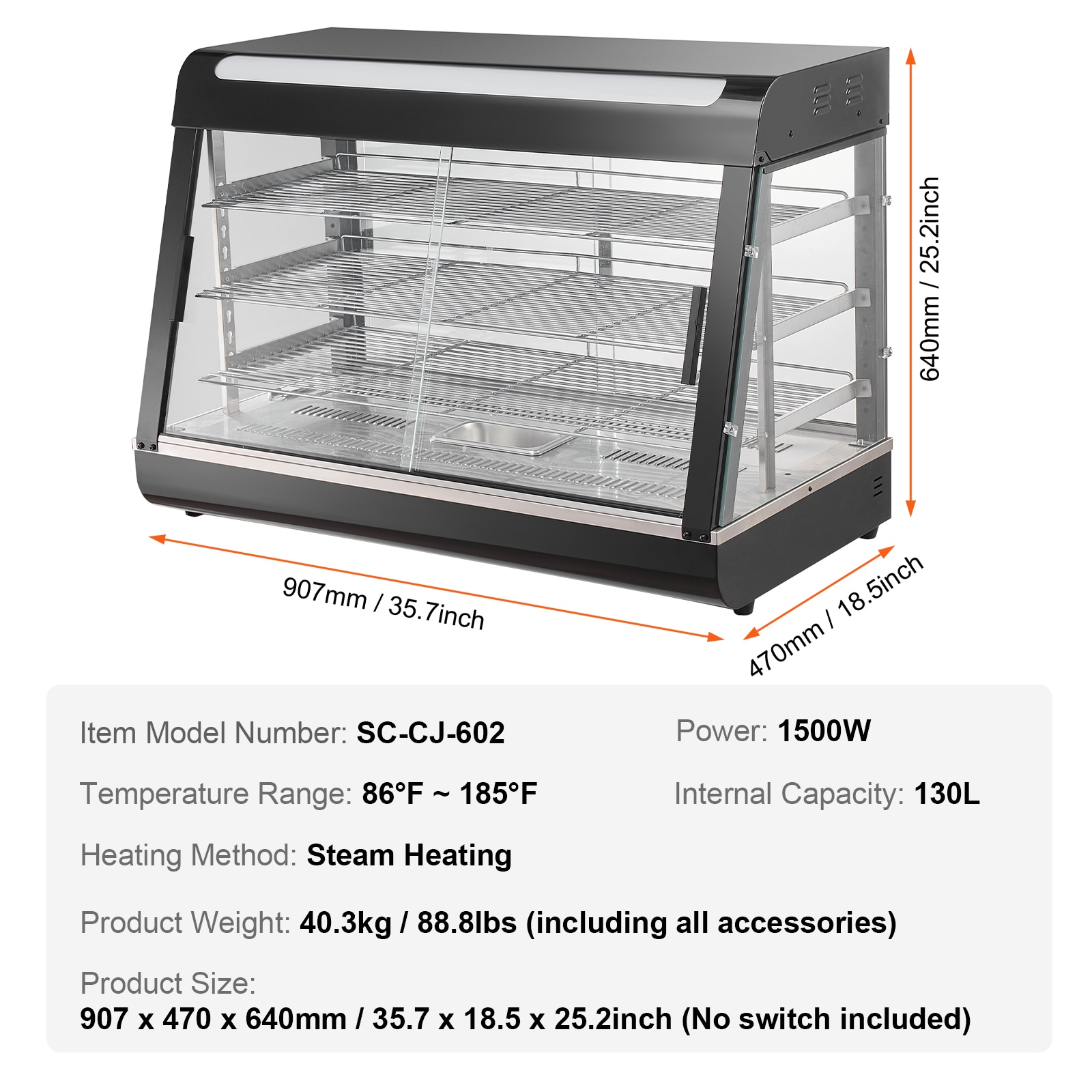 VEVOR BLZBWTC5PB2500001V1 Buffet-Servers - View #8