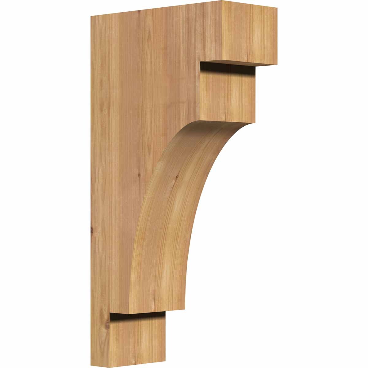 Ekena Millwork COR06X12X24MED00SWR 5.5-in x 12-in x 24-in Mediterranean Unfinished Western red cedar Wood Paintable/Stainable Corbel