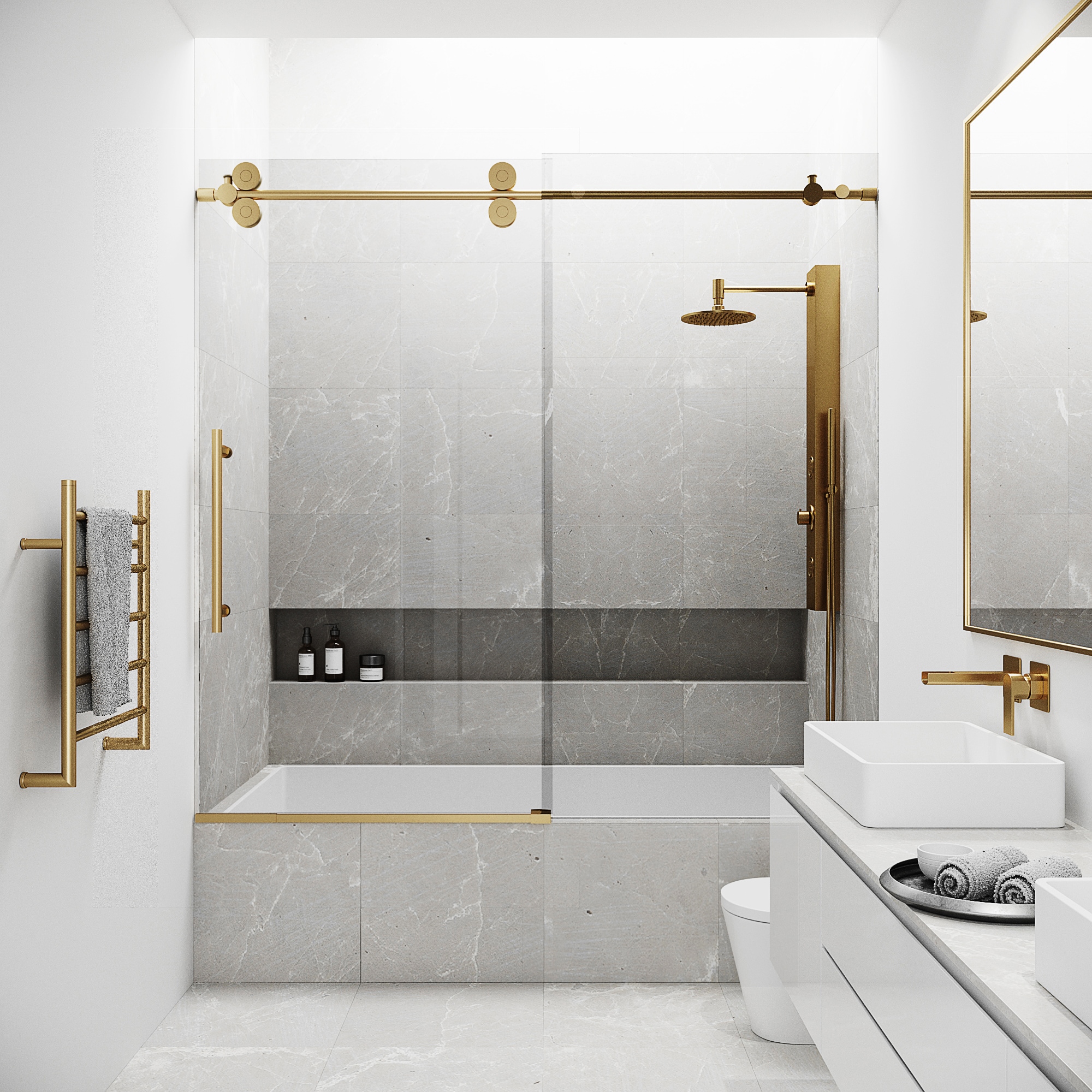 VIGO VG6041MGCL6066 Bathtub-Doors - View #4