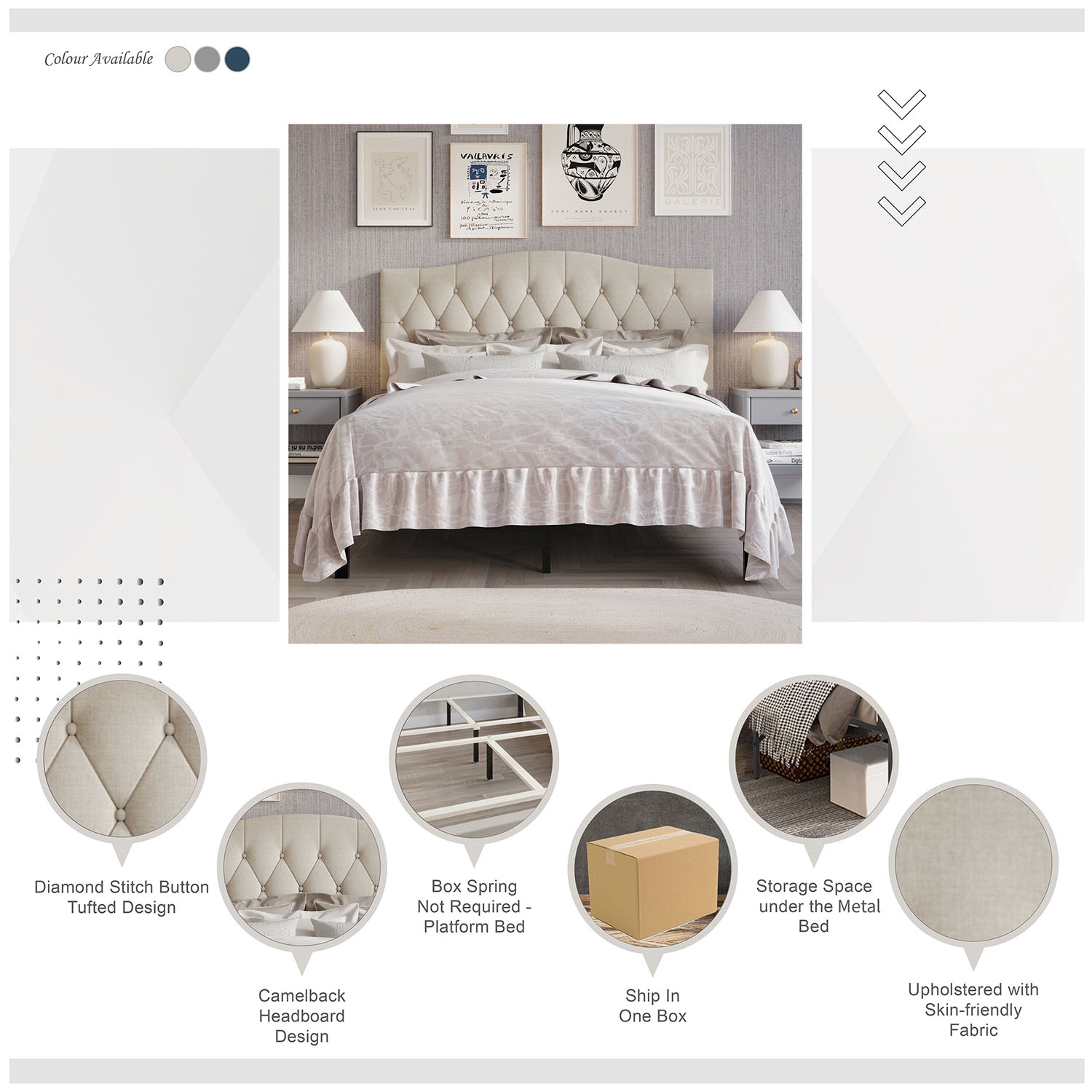 CasePiece C8389KPL-LGY-LN beds - View #6