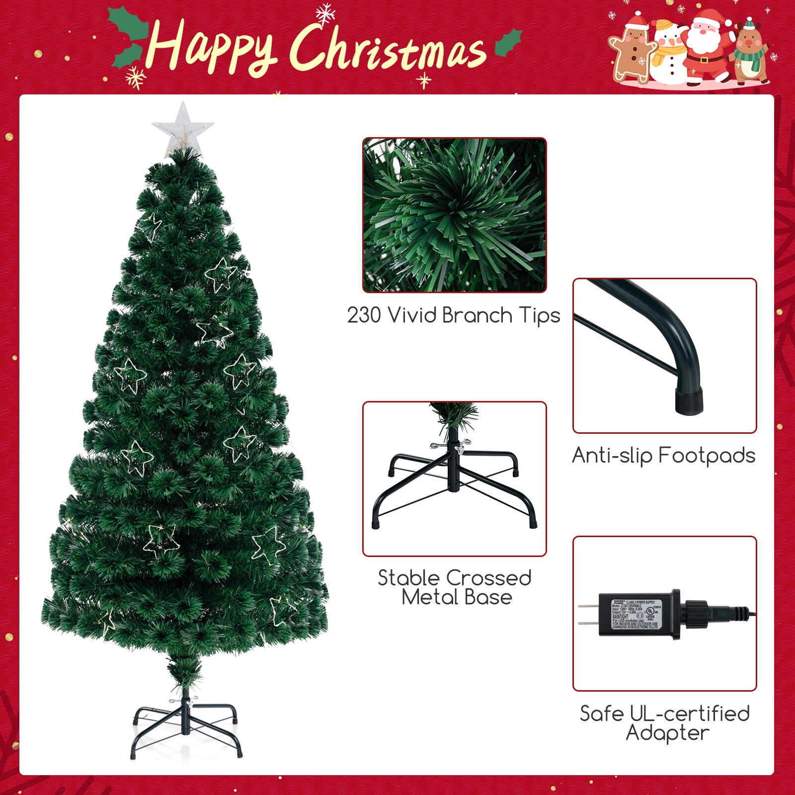 WELLFOR HYG23893US Artificial-Christmas-Trees - View #8