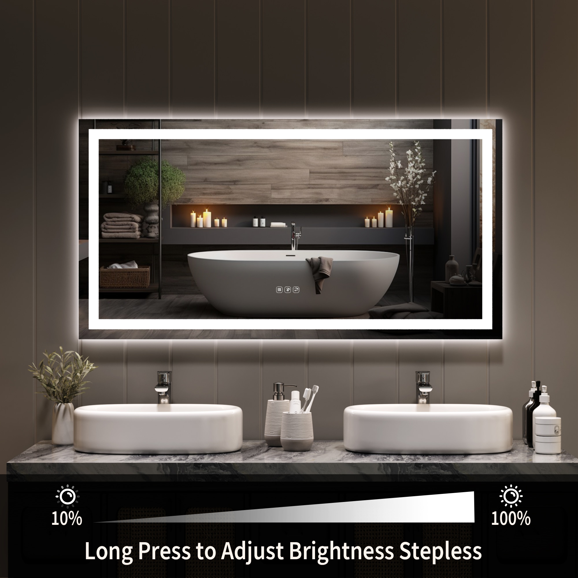 Garvee XLQDEB0629143202 Framed-Bath-Mirrors - View #3