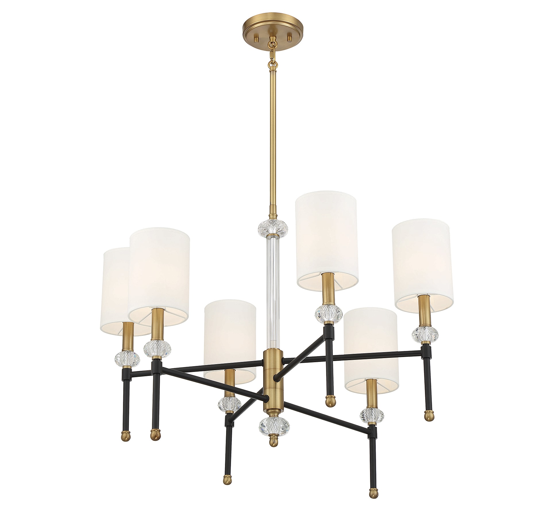 Savoy House Tivoli 6-Light Matte Black Modern/Contemporary Chandelier 1 ...