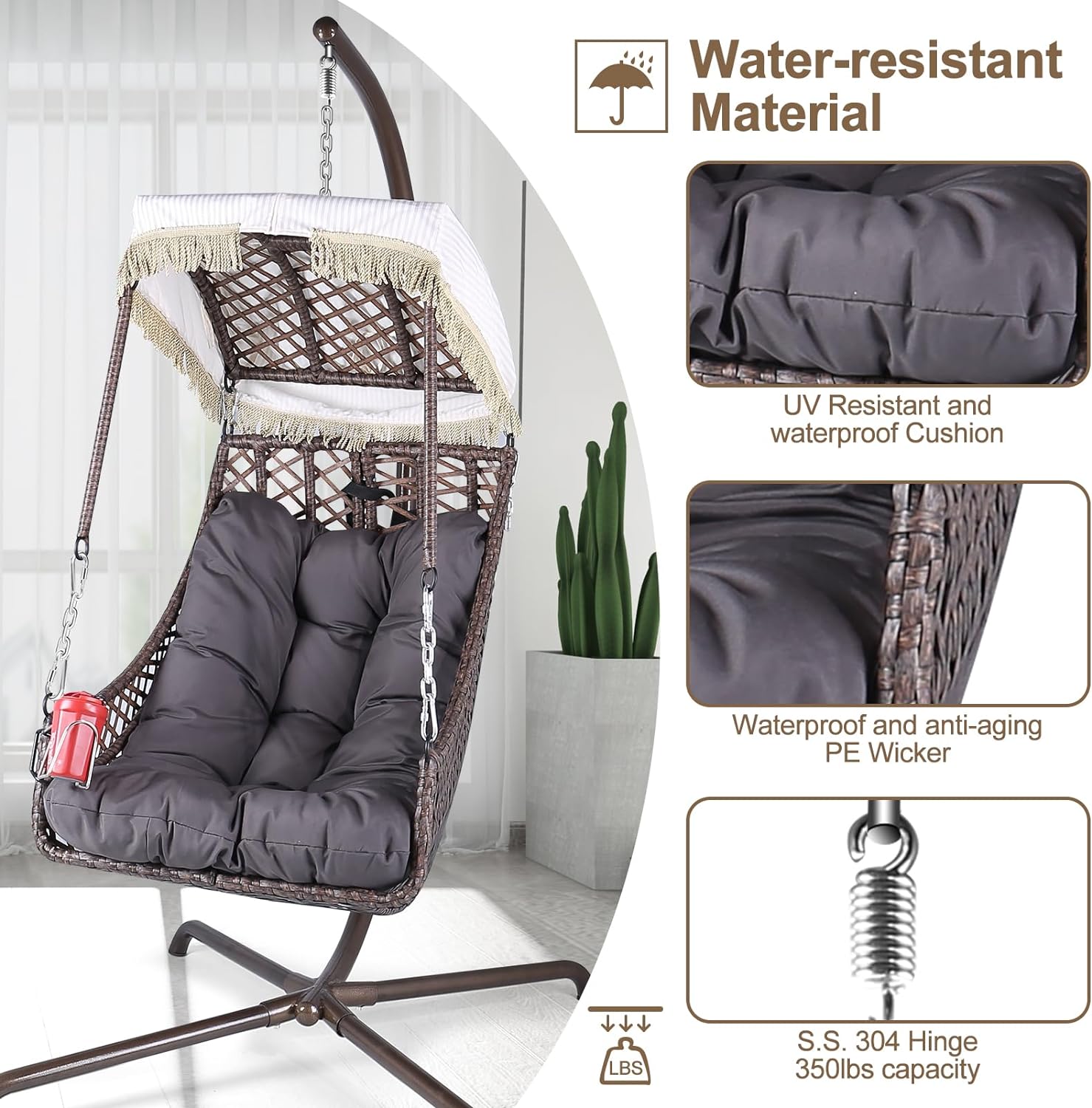 Forclover MONM1209-01GY Patio-Chairs - View #6