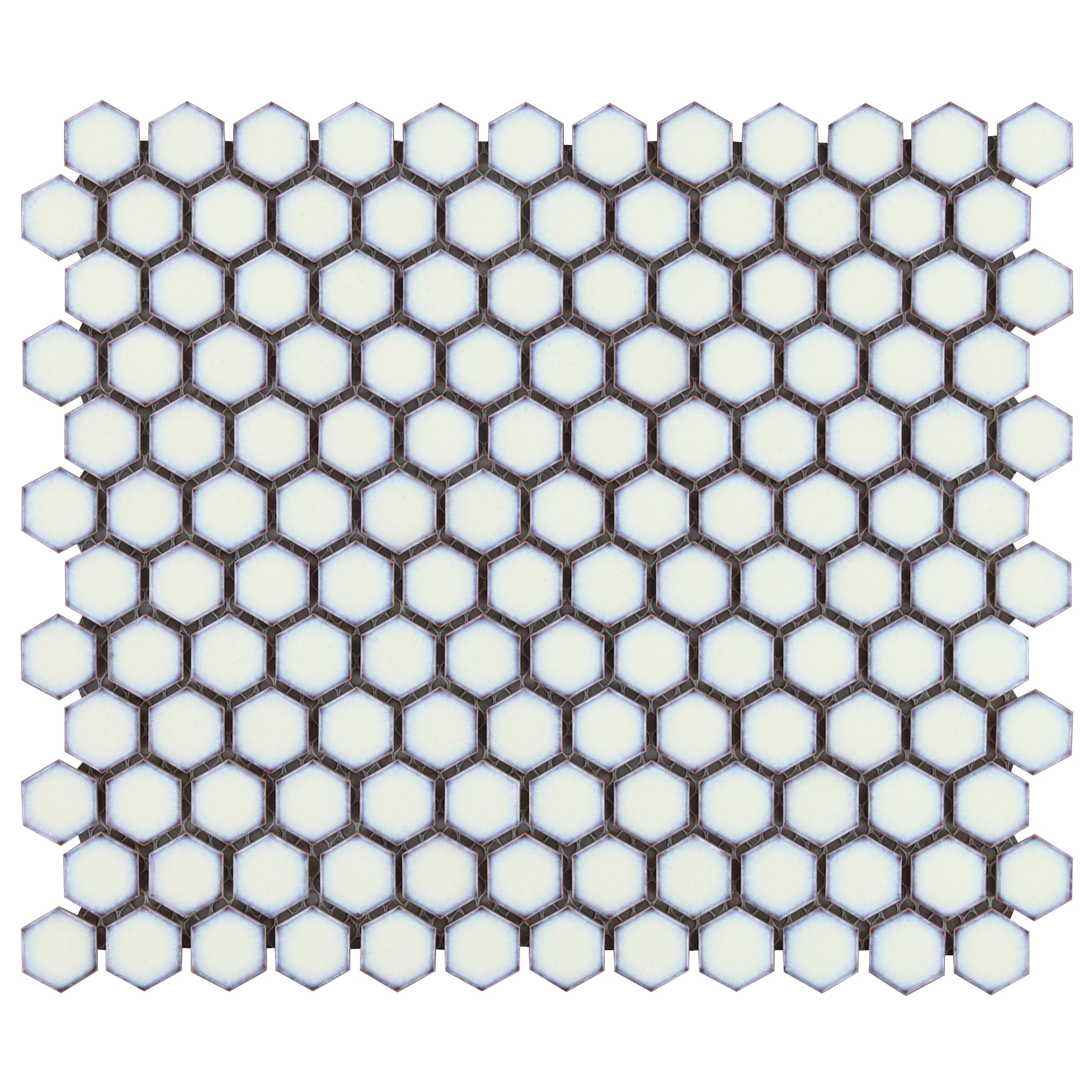 Artmore Tile EXT3RD103306 Sample - Basic Hex Winter White 3-in x 6-in Polished Ceramic Patterned Floor and Wall Tile
