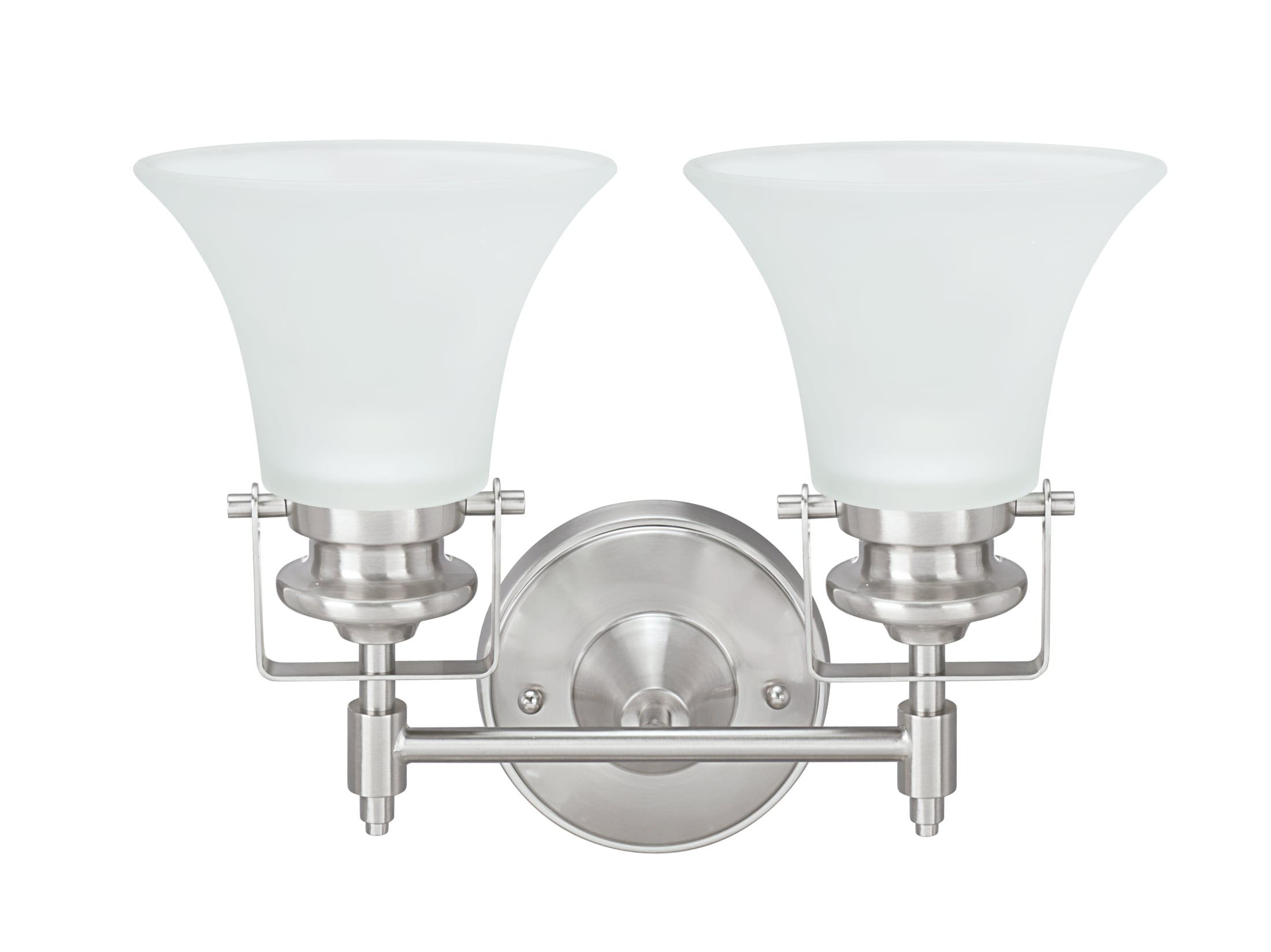 Aspen Creative Corporation 62158 13.5-in 2-Light Brushed Nickel Transitional Vanity Light