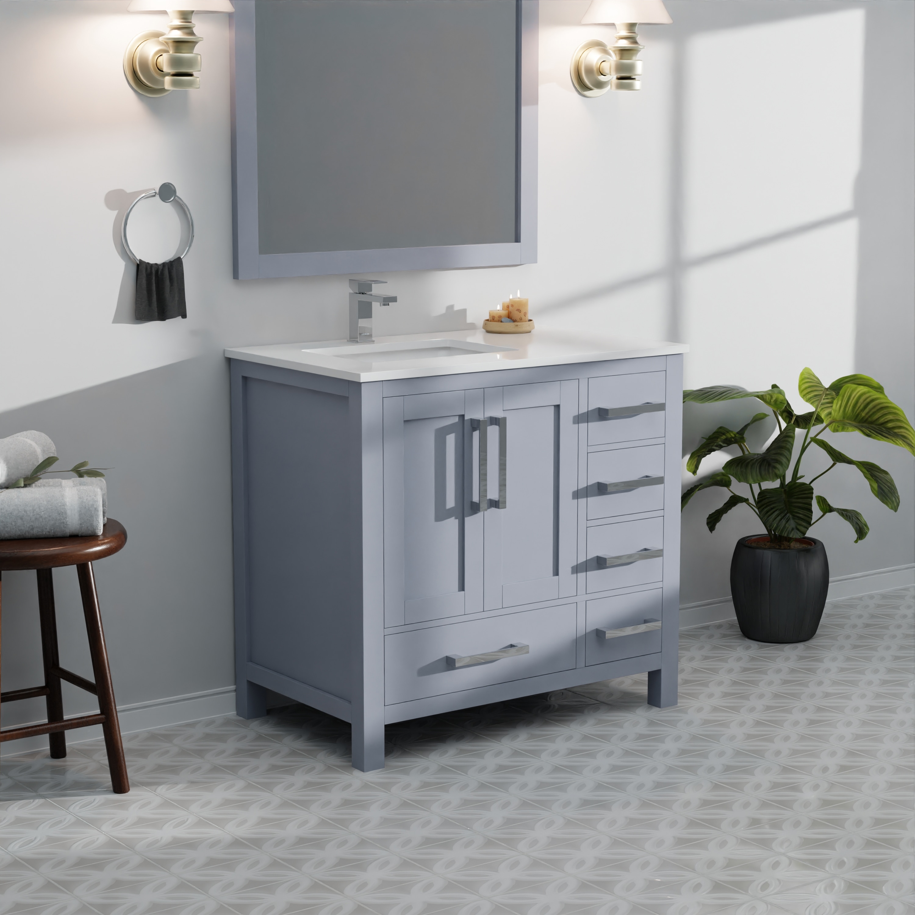 Lexora LJ342236SBWQ000L Bath-Vanity-Combo - View #13