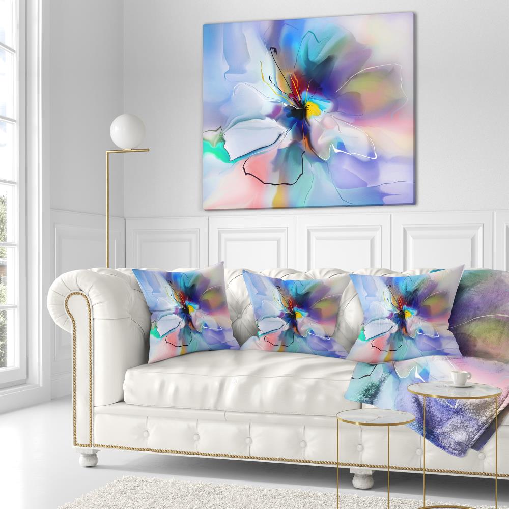 Designart CU15013-18-18 18-in x 18-in Blue Indoor Decorative Pillow