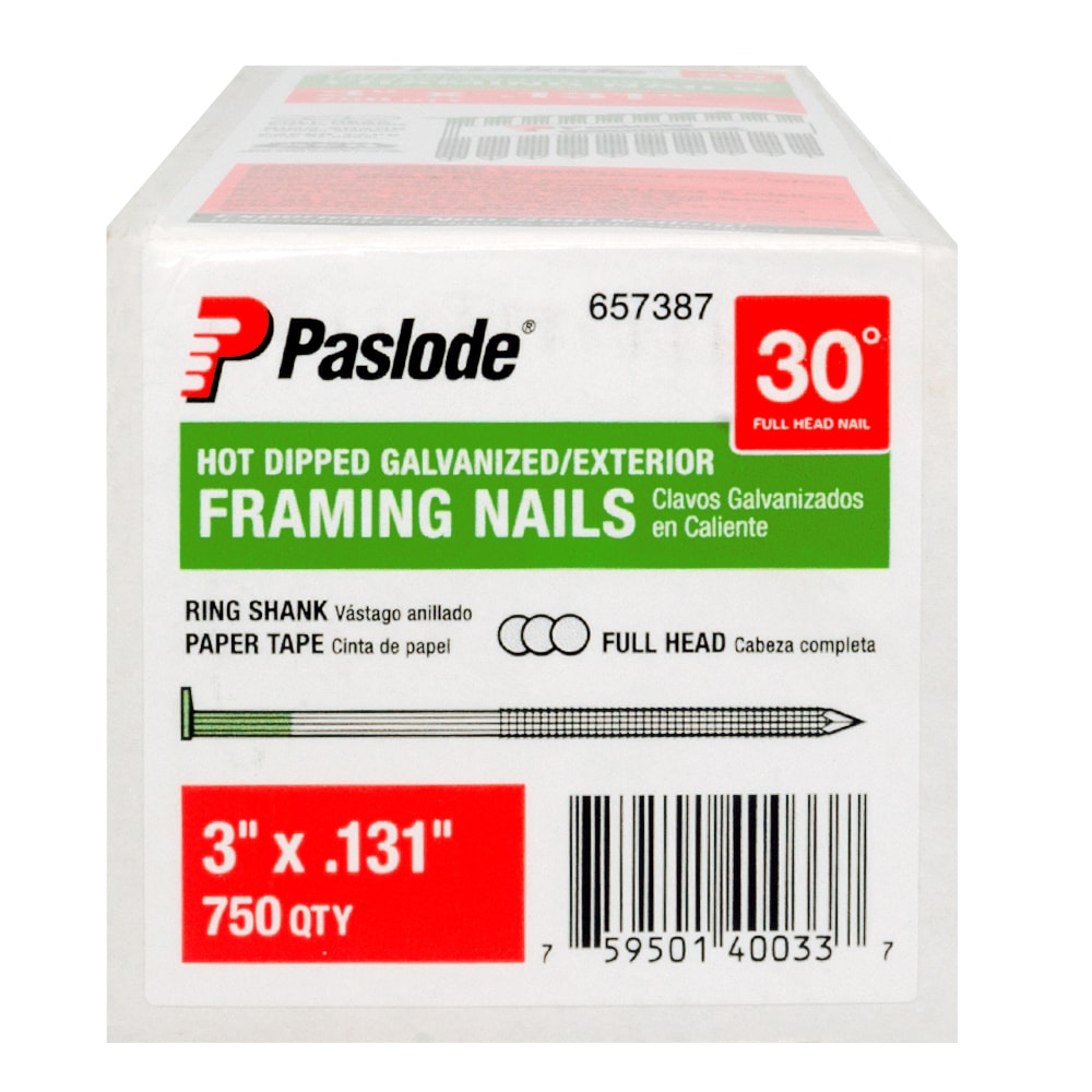 Paslode galvanized clearance ring shank nails