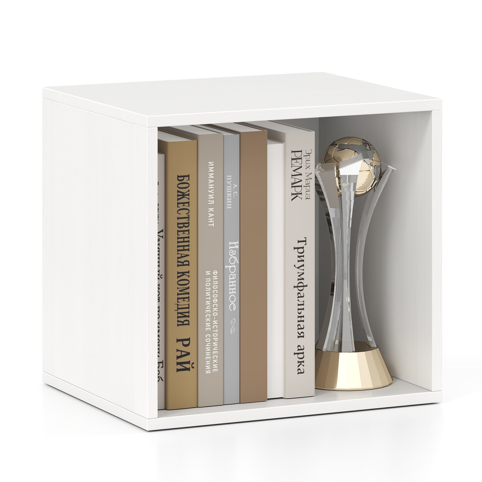 Fenbeli Stackable Cube Storage Organizer with Open Shelves for Books and Record Display