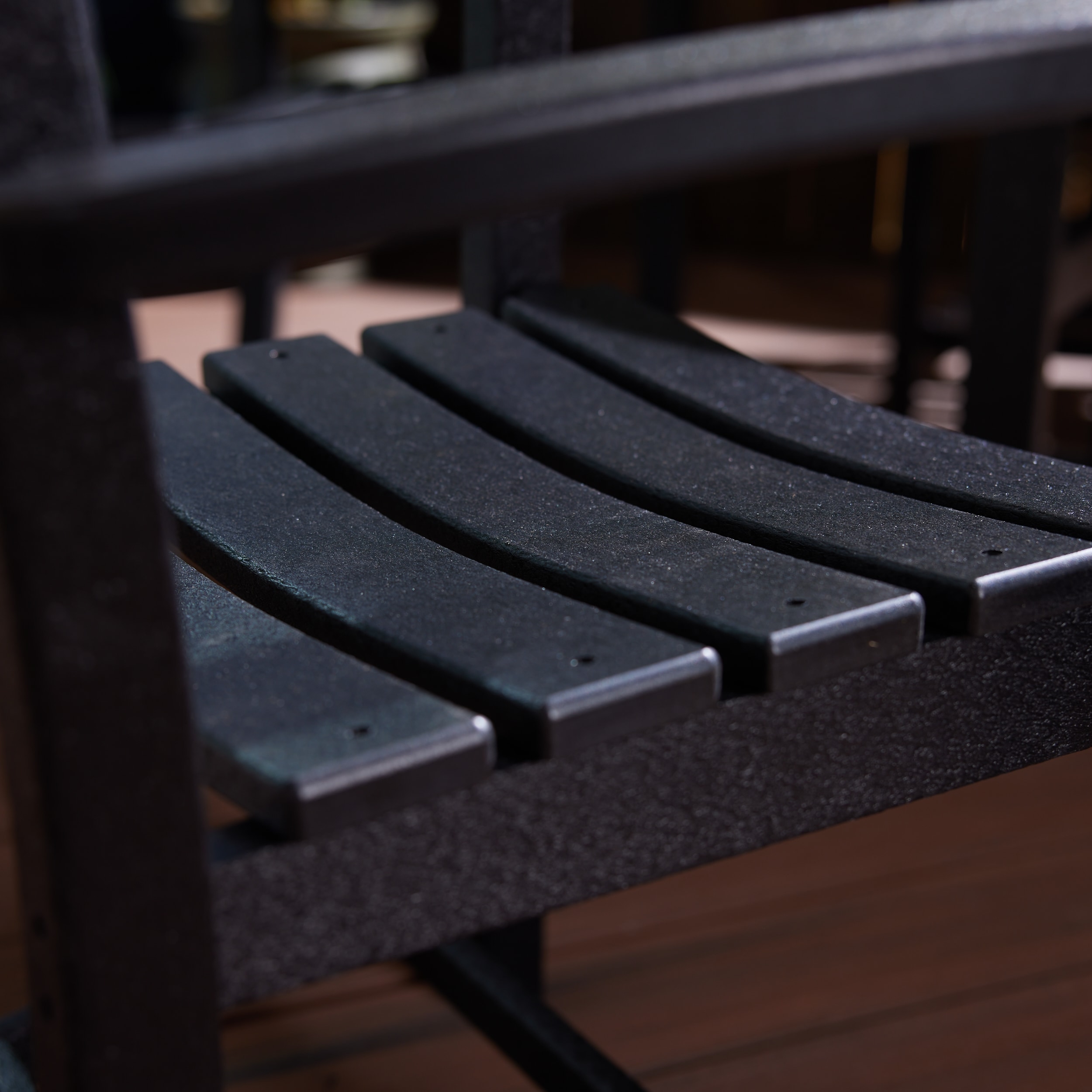 Charcoal Black Recycled Plastic 4-Person Round Dining Set