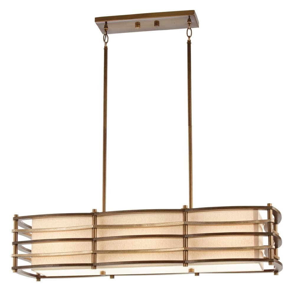 Kichler 42061CMZ Moxie 100-Light Cambridge Bronze Transitional Linear Kitchen Island Light