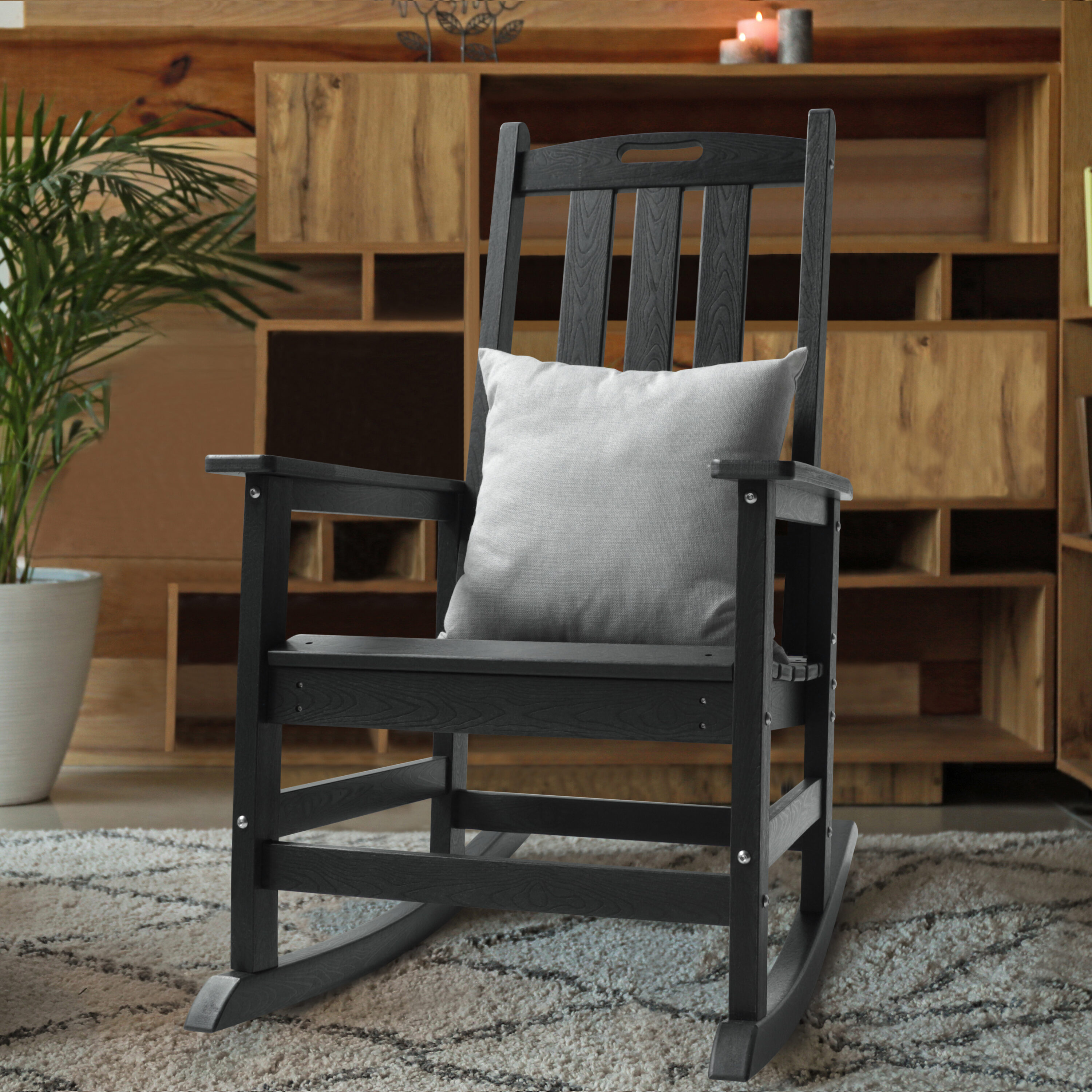 Lowes black porch discount rockers