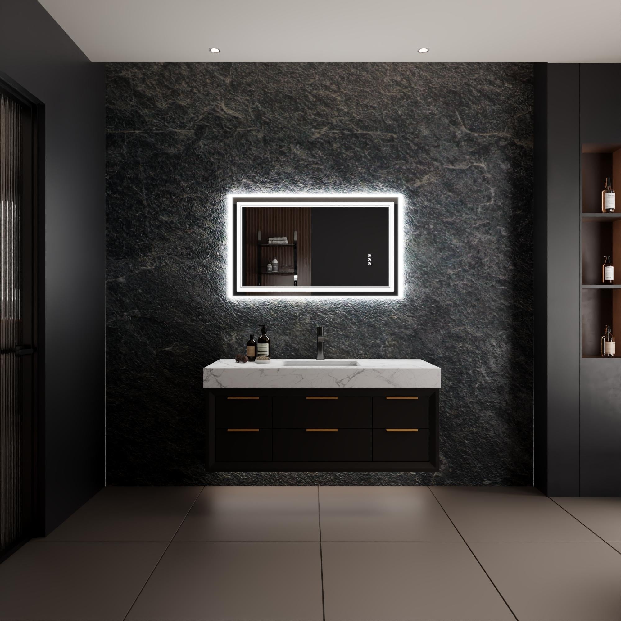 Bayfeve BFXB-2S2440-MIR Framed-Bath-Mirrors - View #3