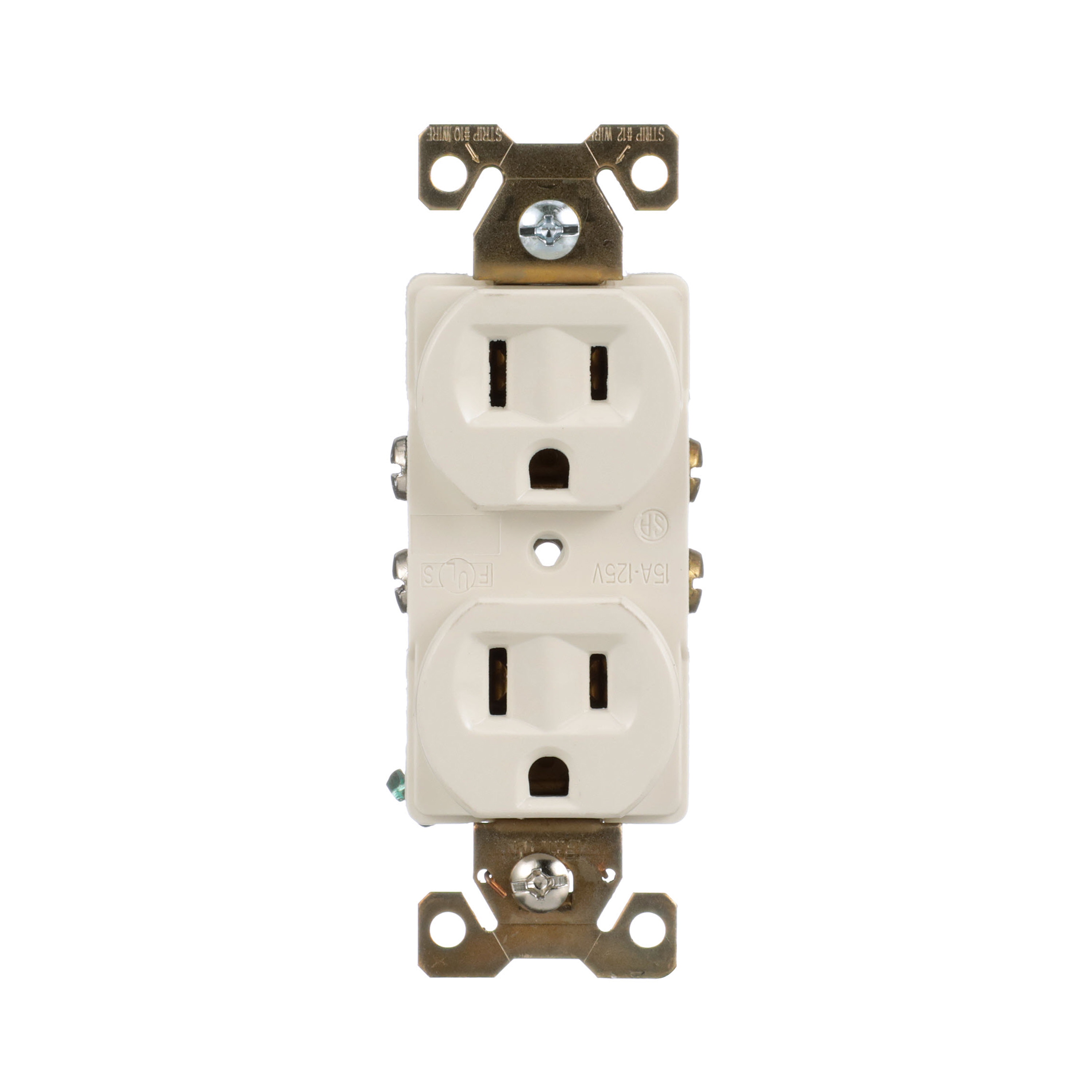 Eaton AH5252LA-BX-LW Arrow Hart 15 -Amp 125-volt Industrial Duplex Outlet , Light almond
