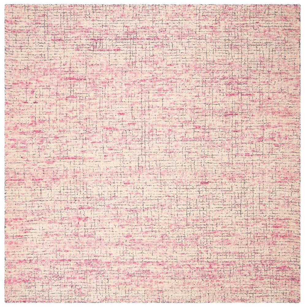 Safavieh ABT473U-6SQ Abstract Enna 6 x 6 (ft) Tufted Wool Ivory/Pink Square Indoor Abstract Farmhouse/Cottage Area rug