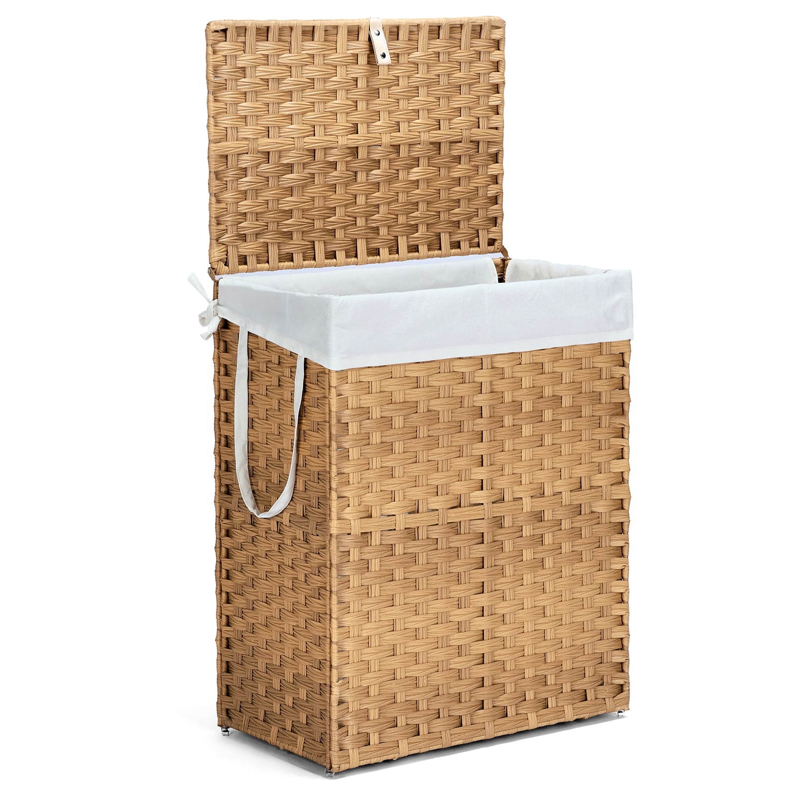 Flynama L-115141 Yellow Rattan Laundry Basket