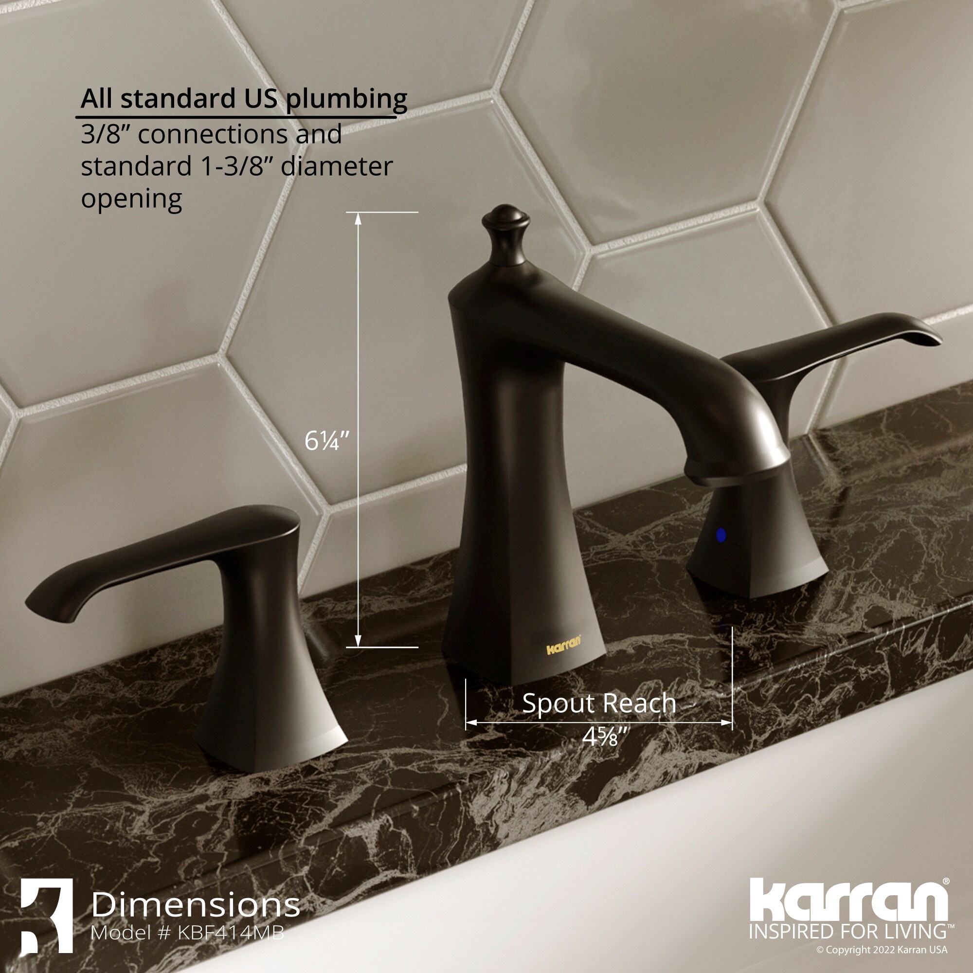Woodburn Matte Black 2-Handle Widespread Bathroom Faucet