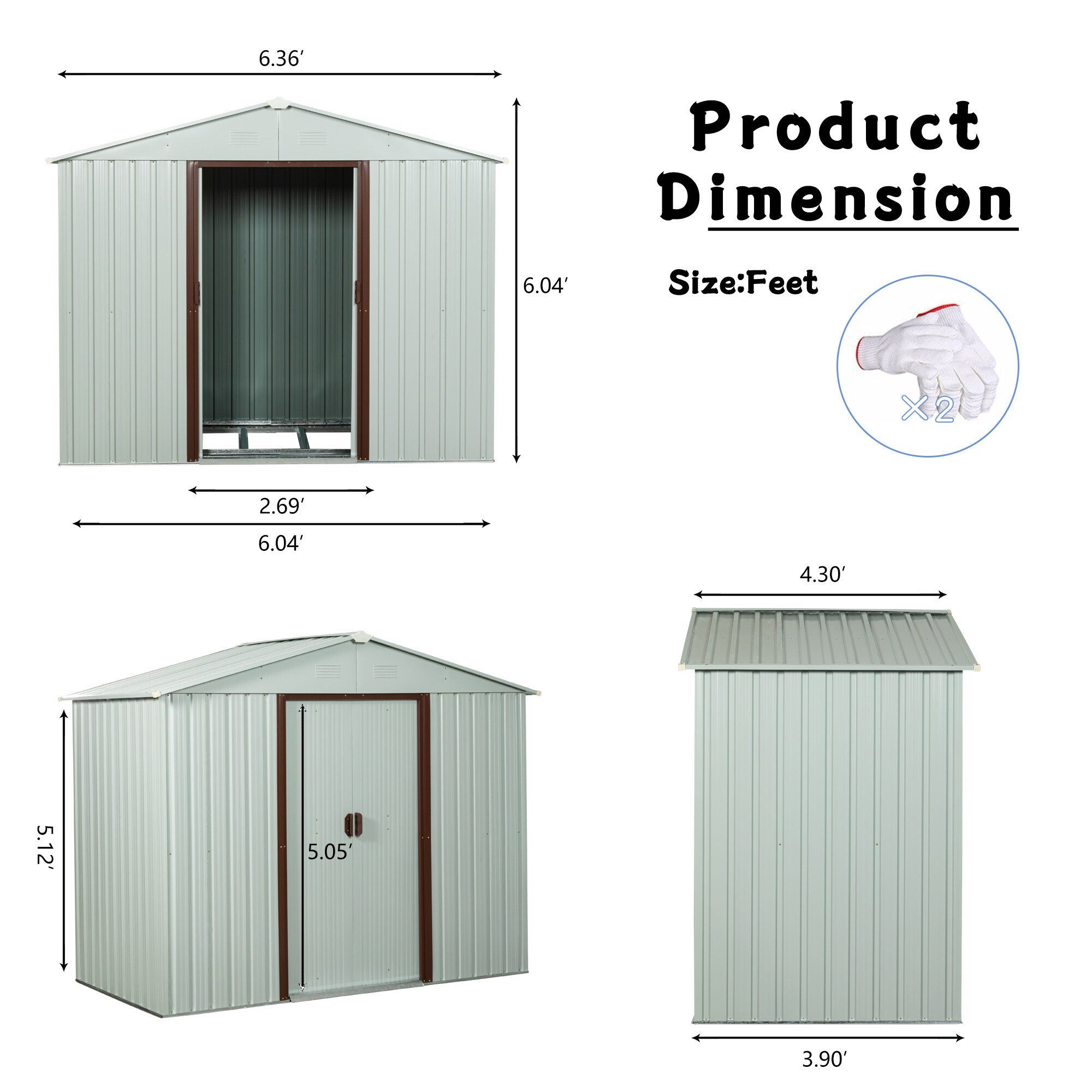 Maocao Hoom BH01977 Metal-Storage-Buildings-Sheds - View #3