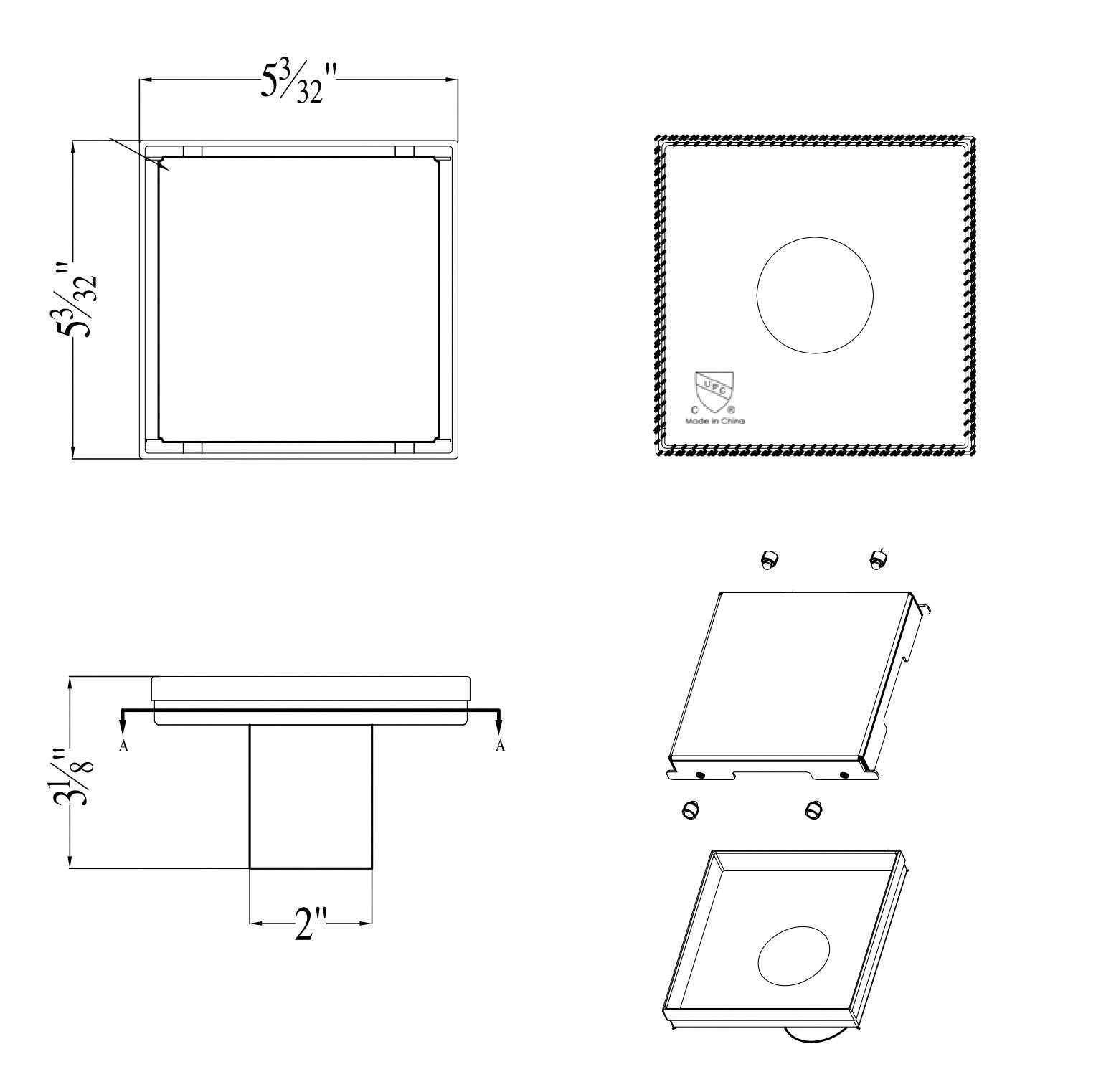 ALFI ABSD55B-BSS Drains-Flanges - View #6