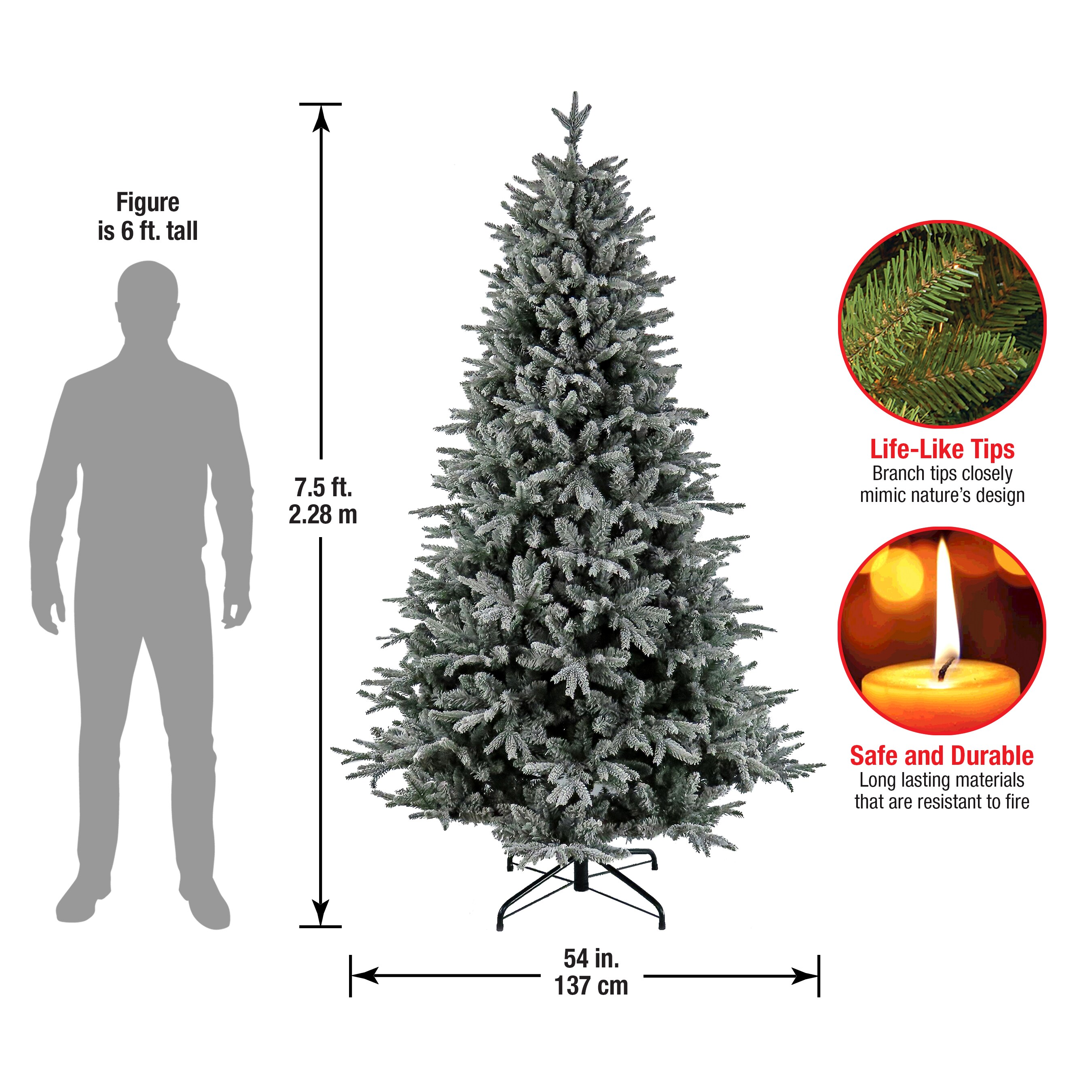 National Tree Company Holliston 7.5-ft Artificial Christmas Tree in the ...