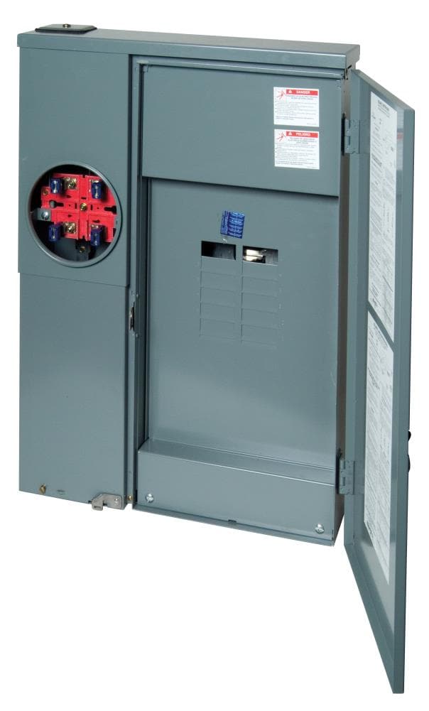 Square D SC12L200S 200-Amp 12-Spaces 12-Circuit Outdoor Main Breaker Meter Combo Load Center