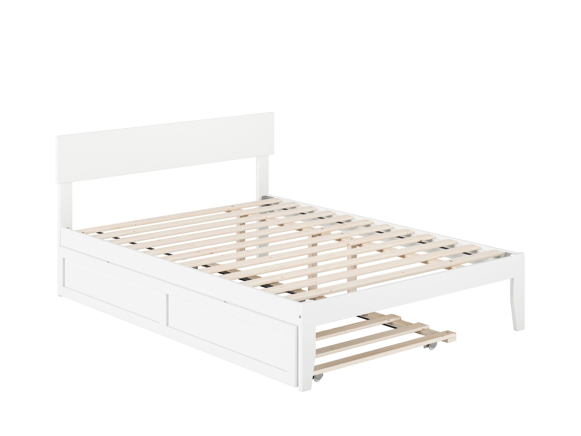 AFI Furnishings Boston White Full Wood Trundle Bed in the Beds ...