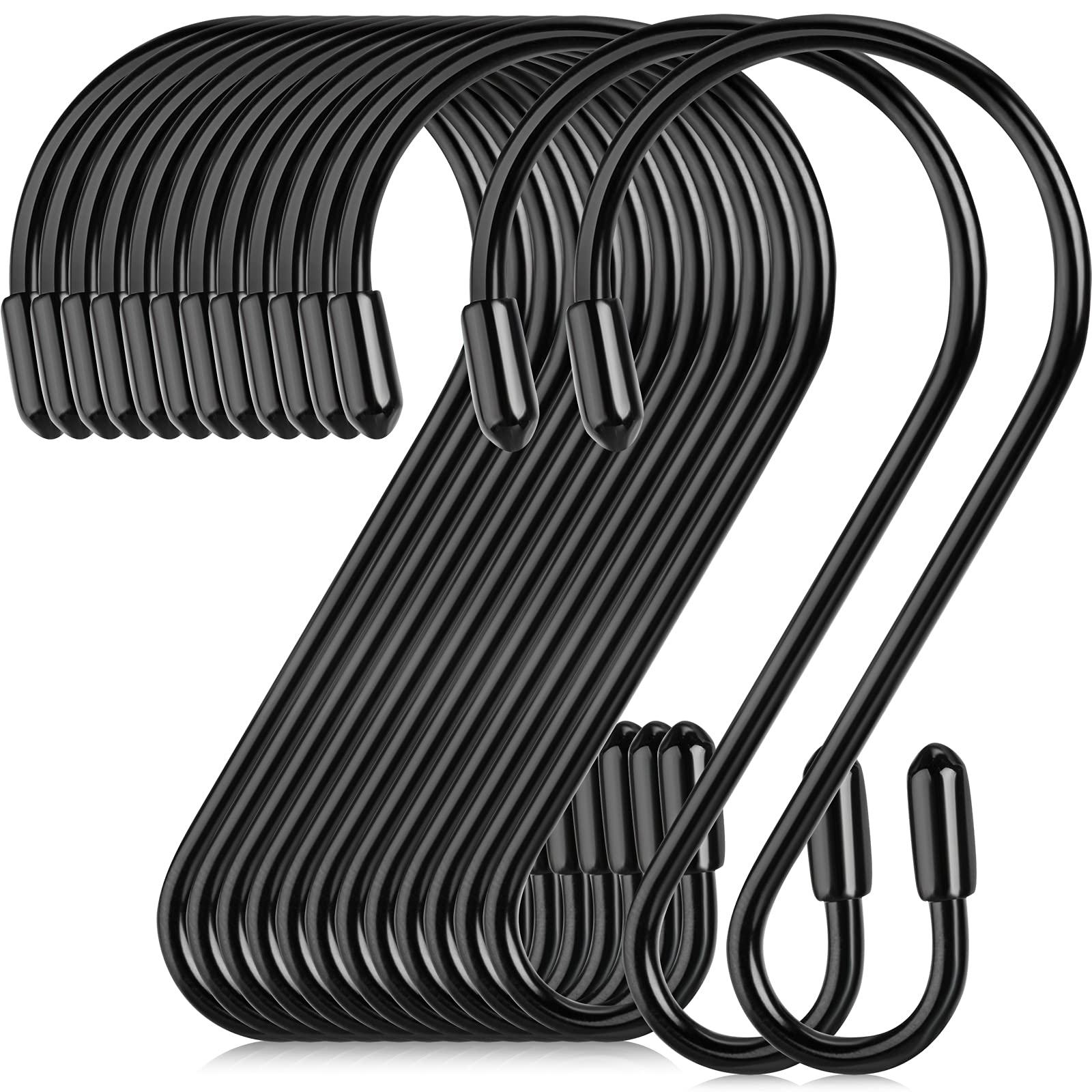 UUDULY  36 Pcs 3 15 Inch S Shaped Stainless Steel Hooks Metal Hanging Hooks for Kitchenware Curtains Plants Bags Towels and More