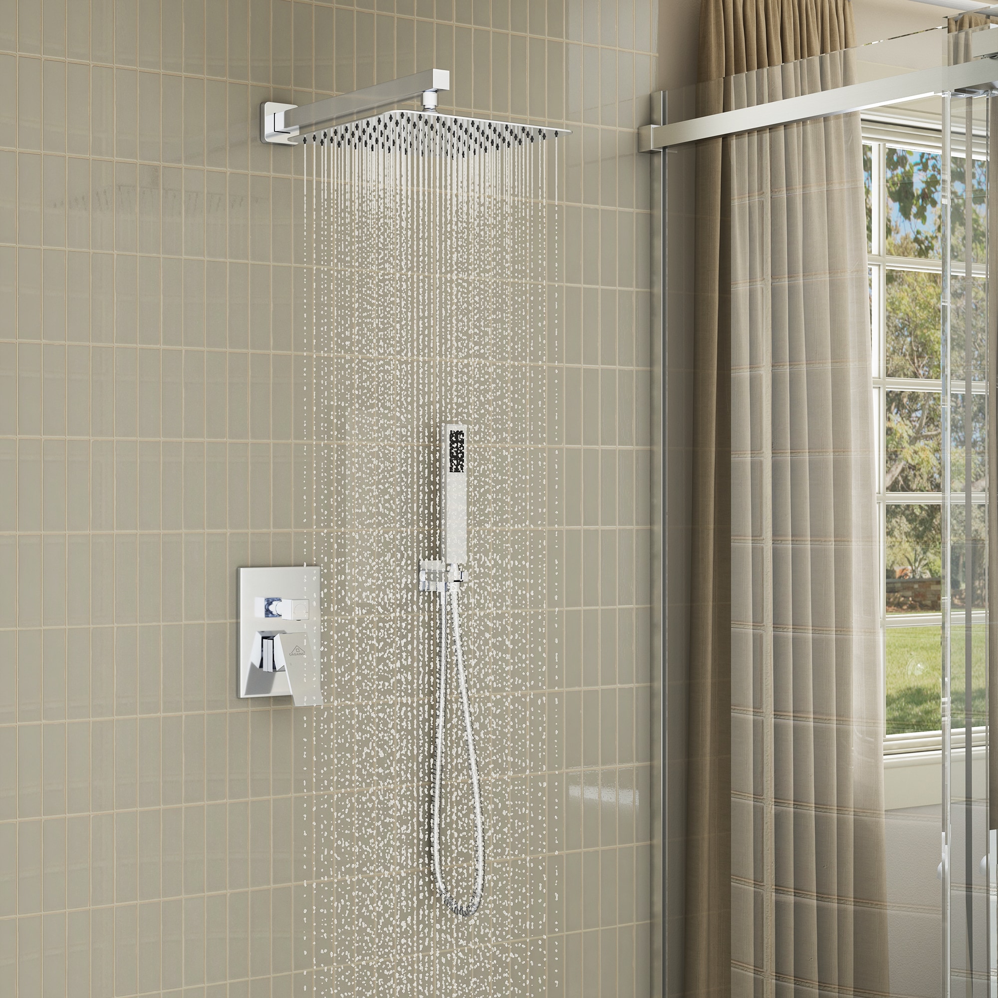 CASAINC M6066-A-10-CP Showerhead-Bar-Panels - View #4