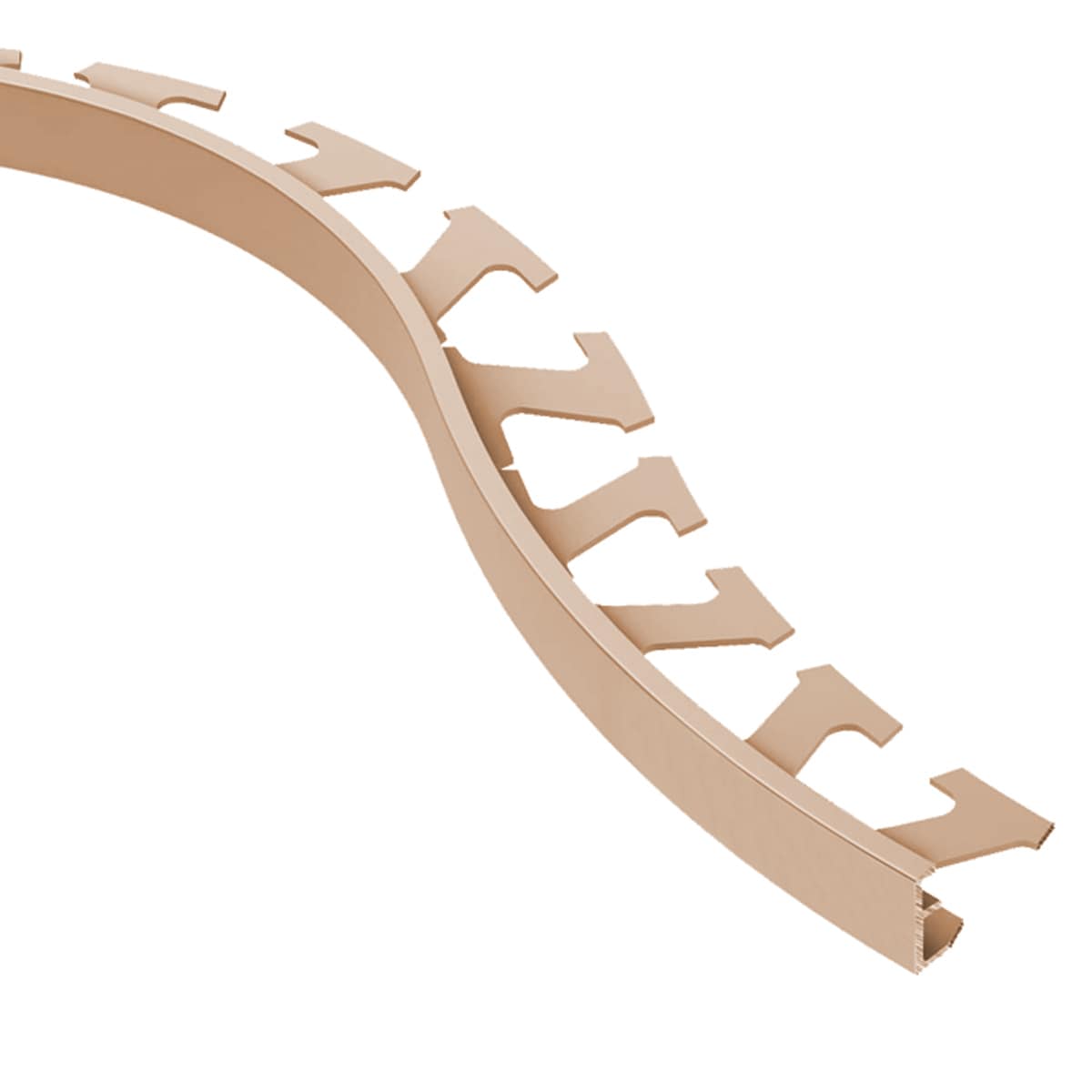 Schluter Systems R/A60BH Schiene-Radius 0.25-in W x 98.5-in L Bahama Color-Coated Aluminum Aluminum L-angle Tile Edge Trim