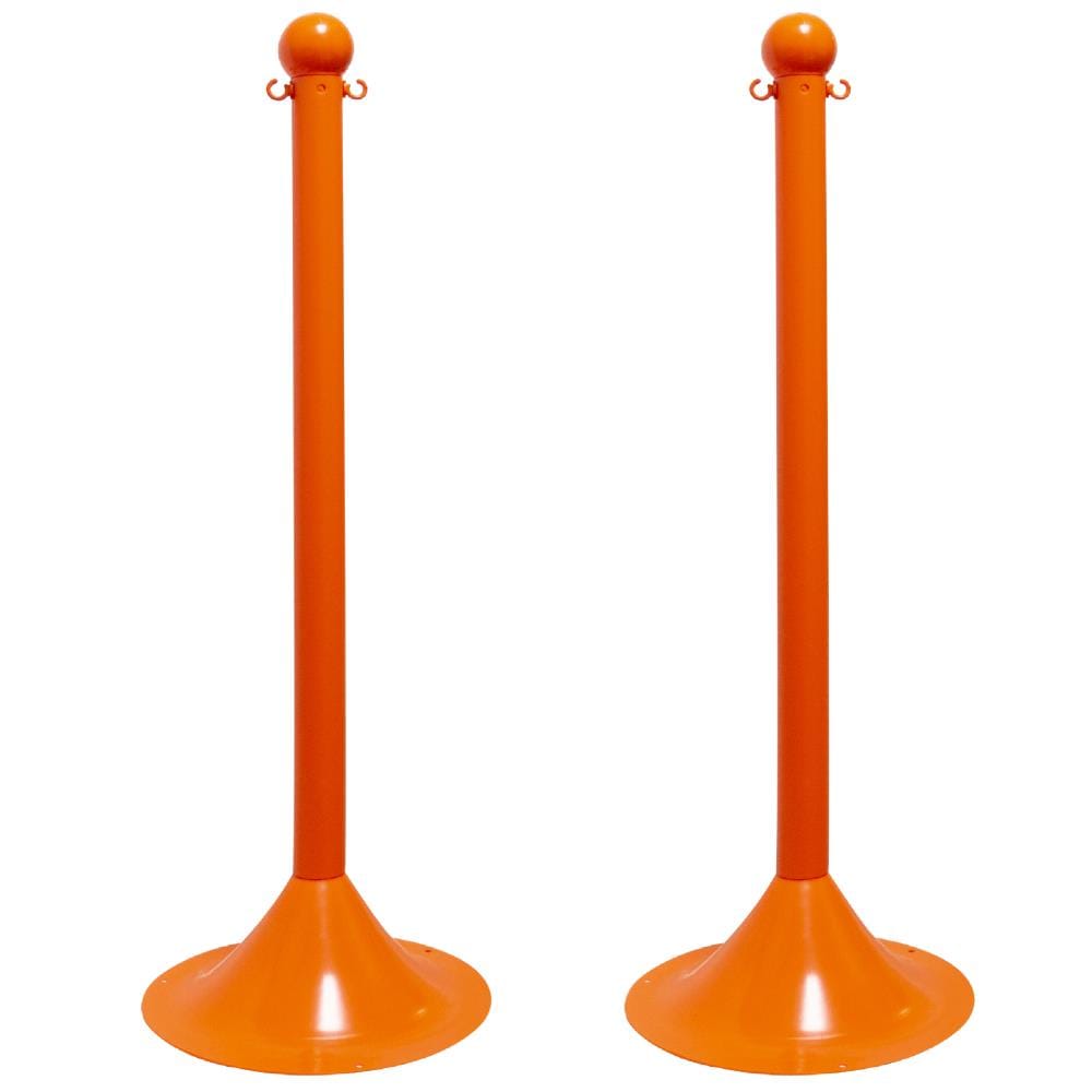 Mr. Chain 91512-2 Safety Orange Light Duty Stanchion (2-pack)
