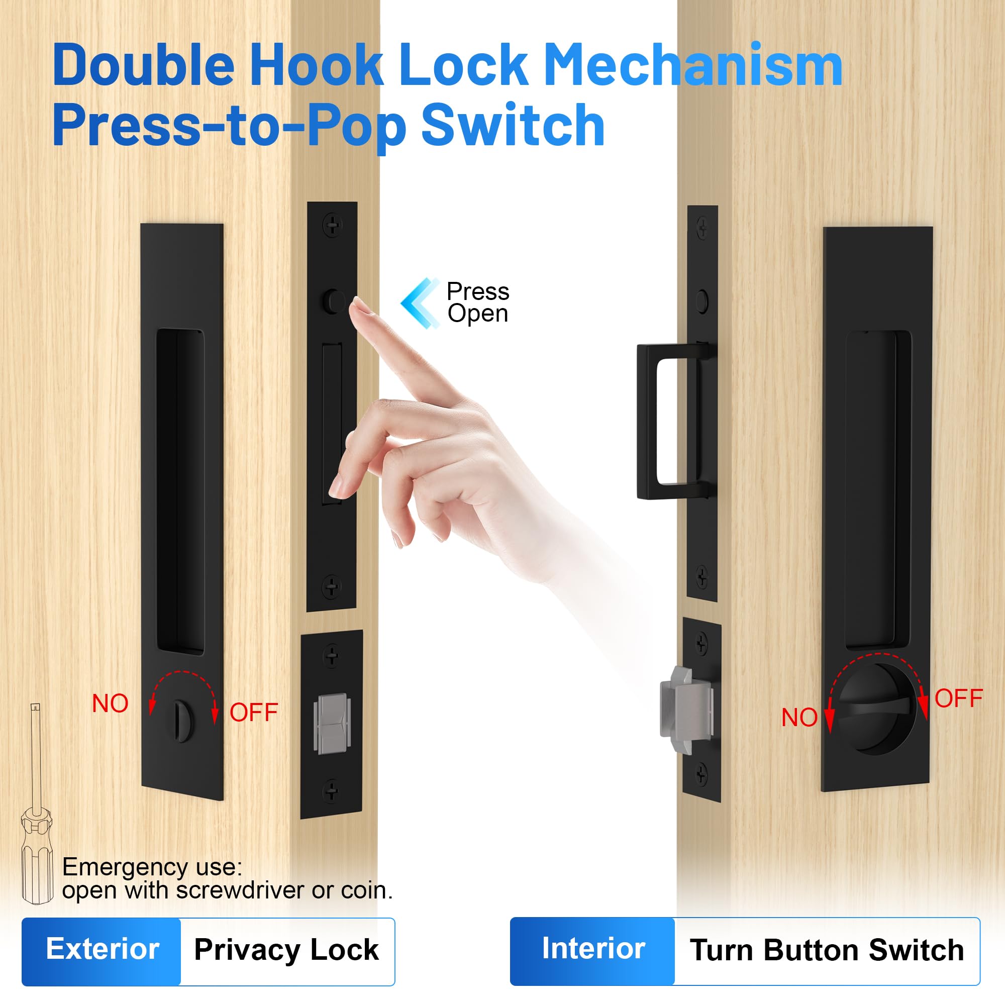Lukvuzo LLU0814L381 Pocket-Door-Pulls - View #2