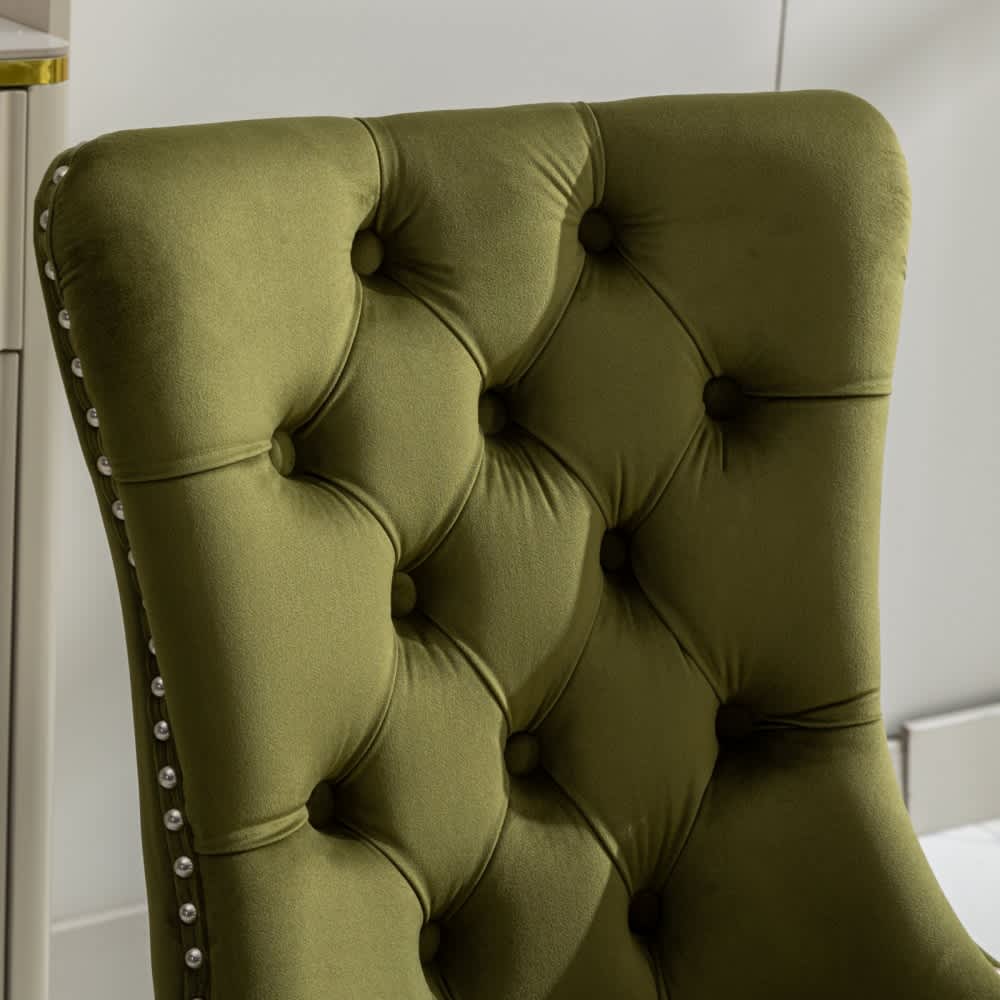 Maison Boucle RUNO-CHAIR-OLIVE-4 Dining-Chairs - View #8