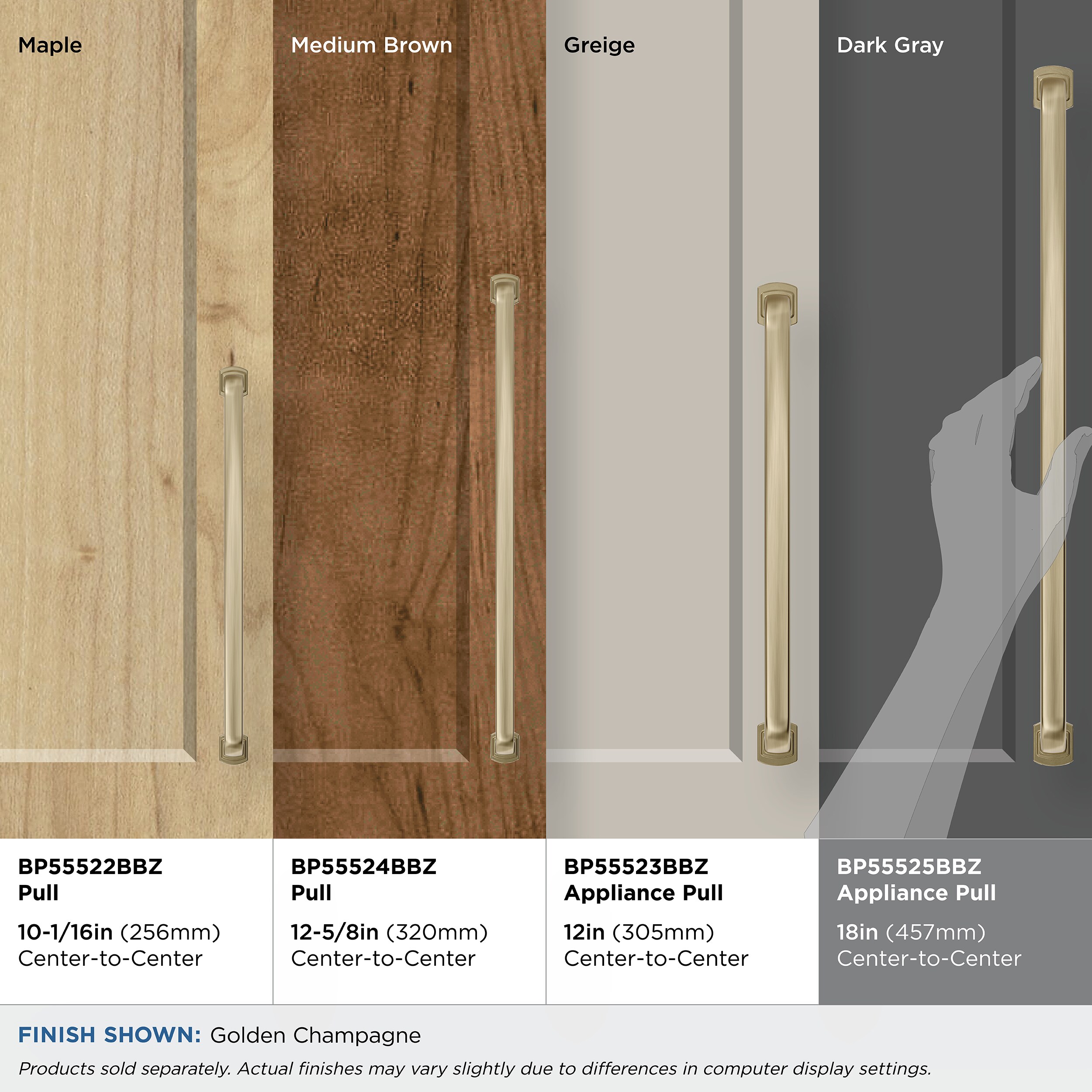 Amerock BP55525BBZ Cabinet-Pulls - View #7