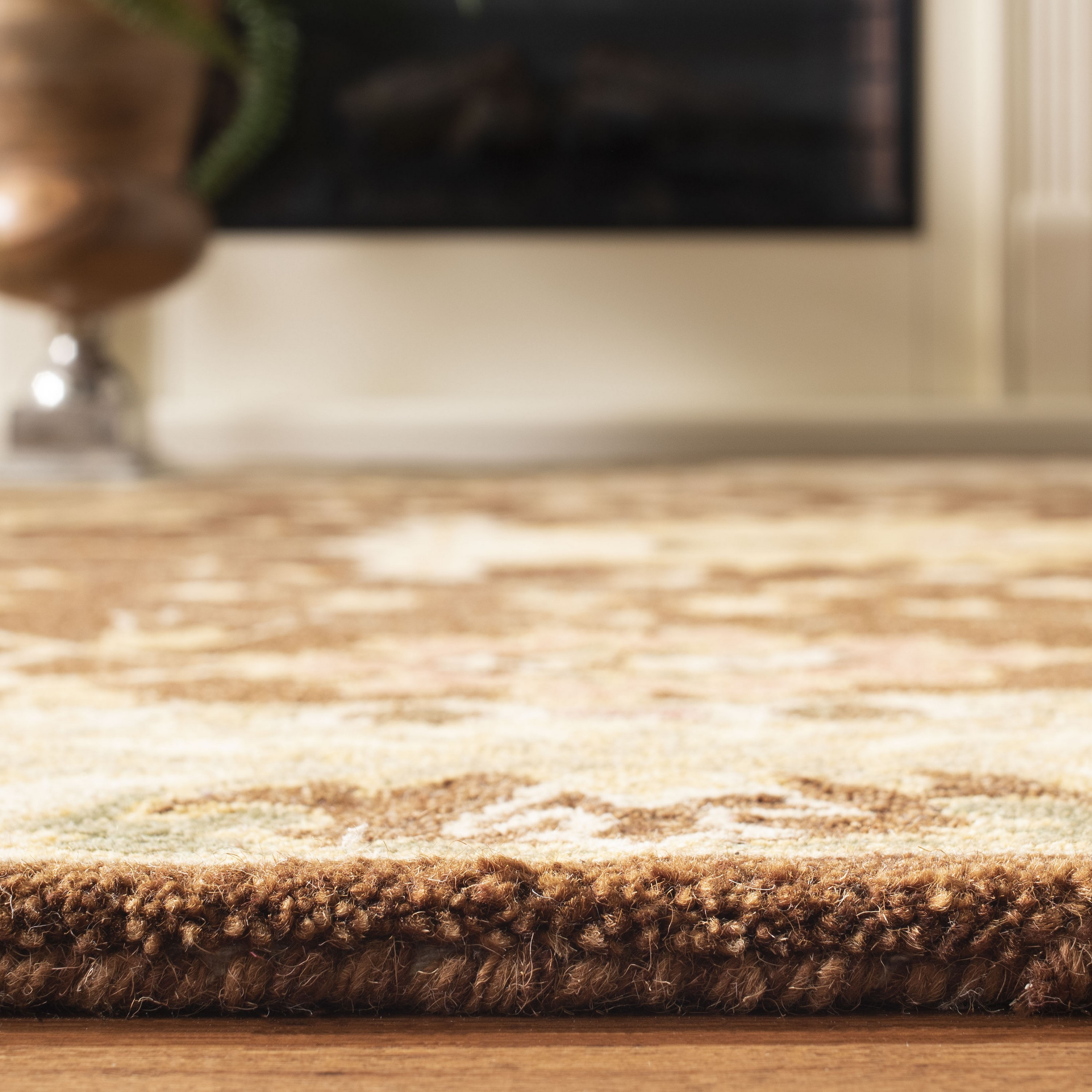 Anatolia Brown and Beige 8' x 10' Hand Tufted Wool Area Rug