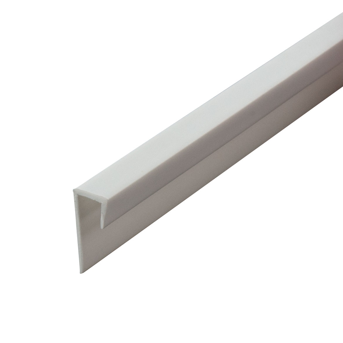 Outwater 3P1.27.01091 J Channel Fits Material 1/4-in Thick White Styrene Cap Moulding 8-ft Length Pro Pack (Pack of 5, 40-ft Total)