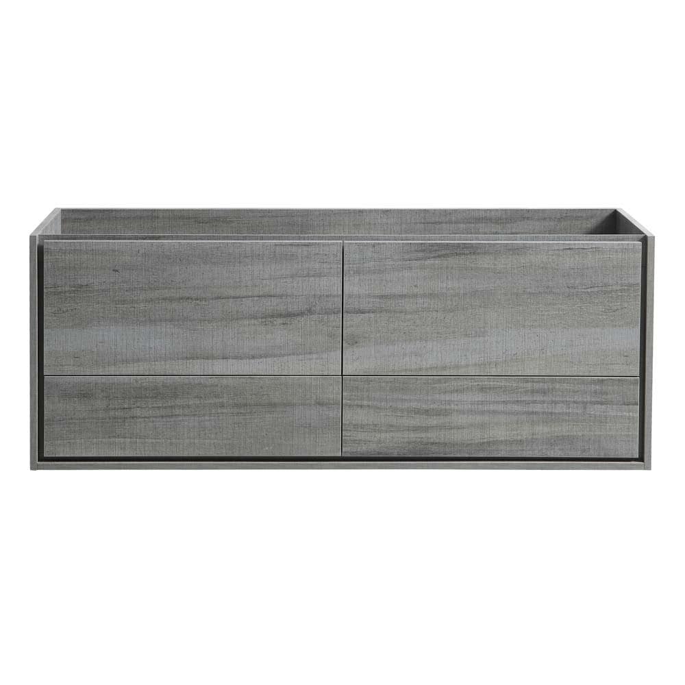 Fresca FCB9260OG-D Catania 60-in Ocean Gray - DBL Floating Bathroom Vanity Base Cabinet without Top