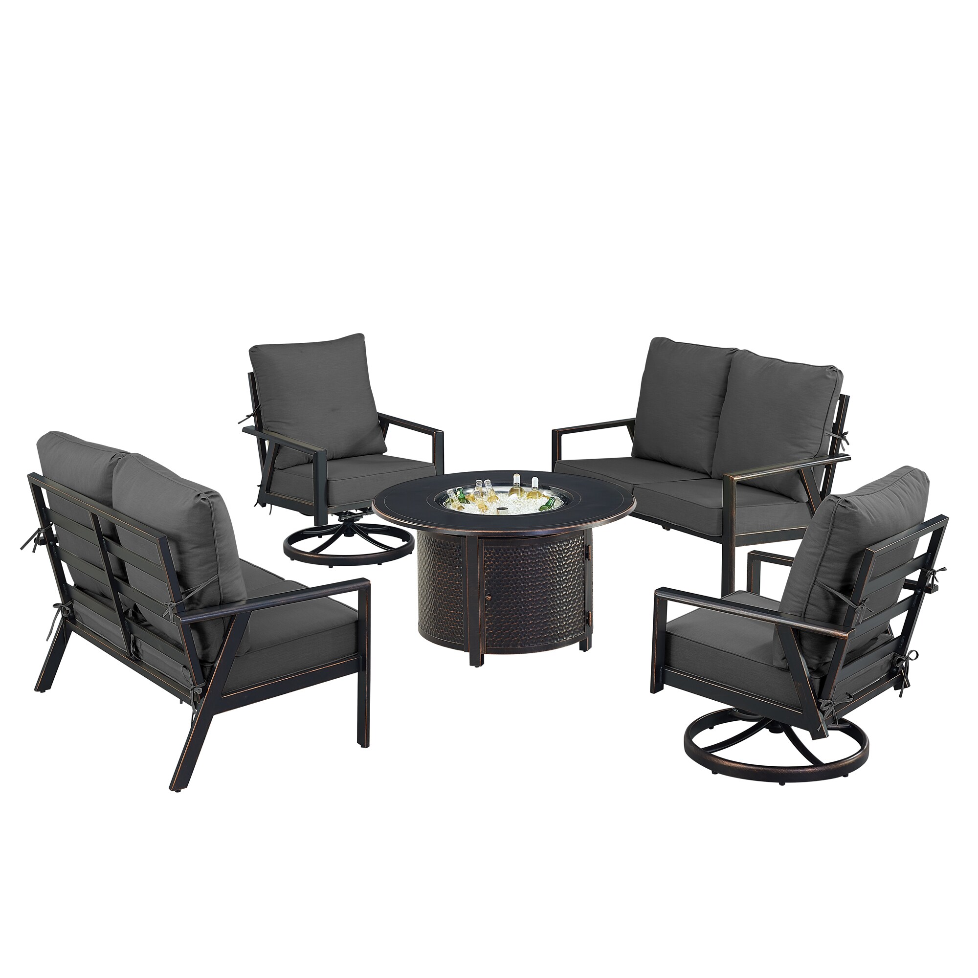 Oakland Living LUX2LS2CHMATERABKIBA Patio-Conversation-Sets - View #4