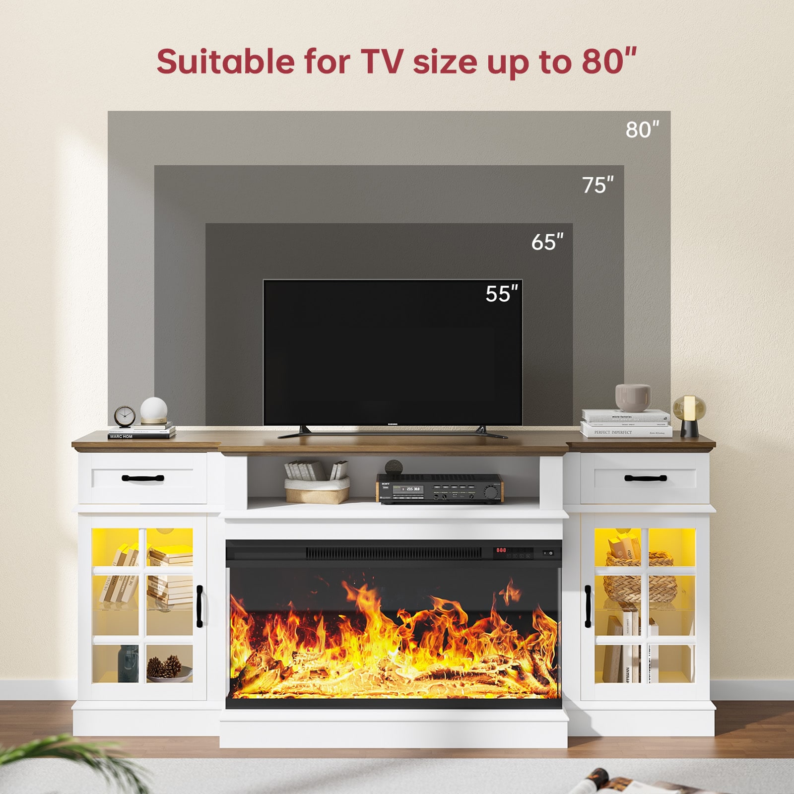 AOXUN AX-41870WB Electric-Fireplaces - View #6