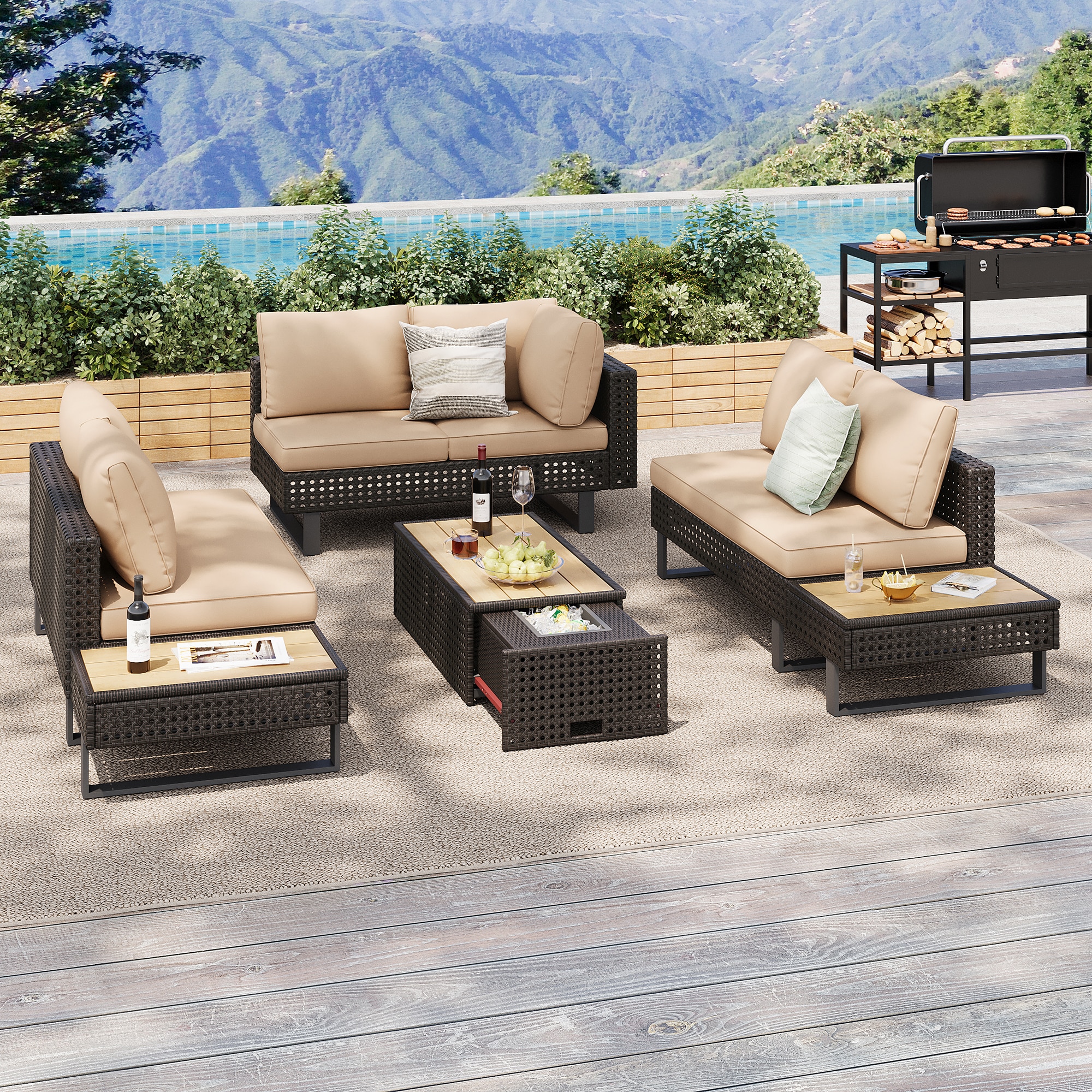 SINOFURN SYB260077BN Patio-Sofas-Daybeds - View #9