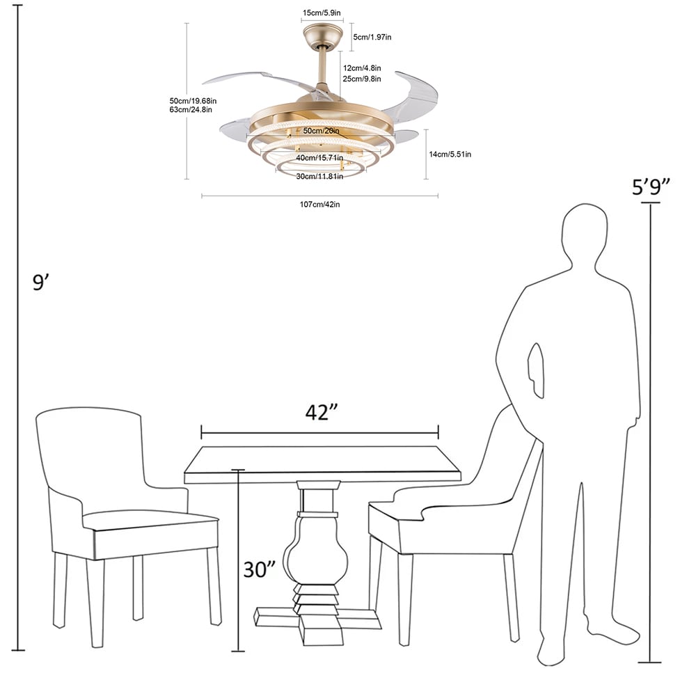 Oukaning JZUCODW499HCX Ceiling-Fans - View #9