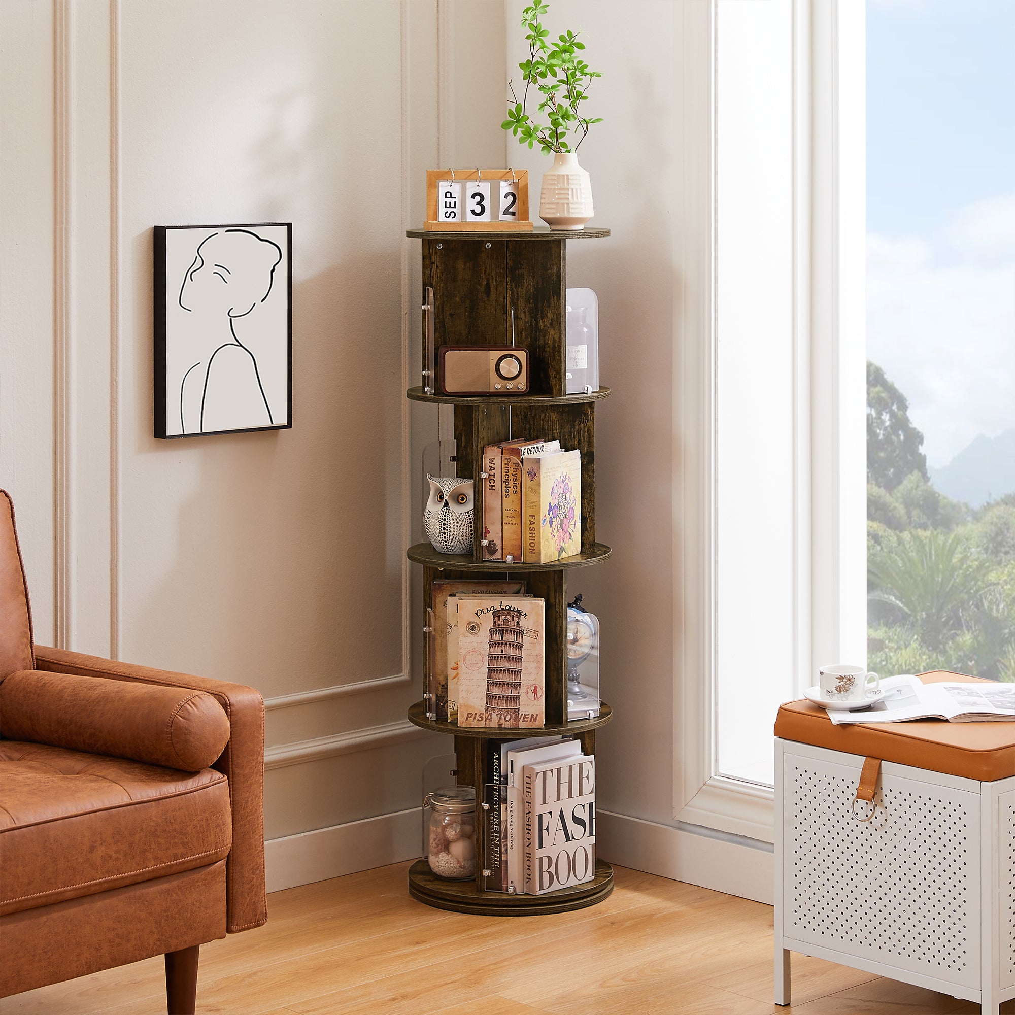 Vecelo LOE-B14-BRN bookcases - View #2
