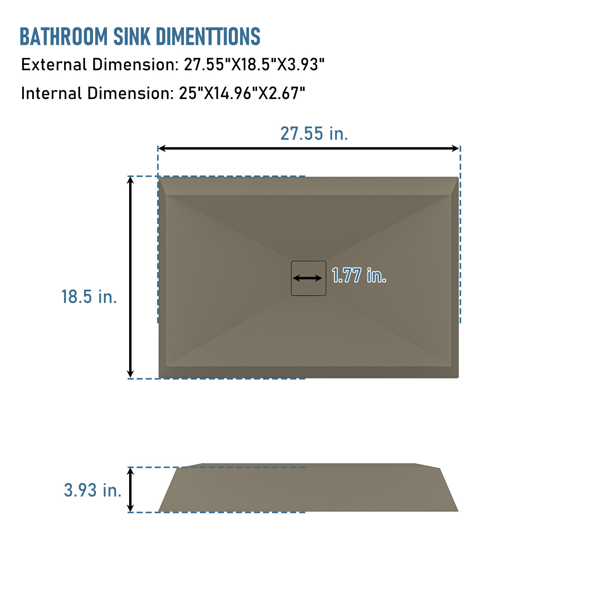 CASAINC CROV-TMSSHG3019GB Bath-Sink - View #9