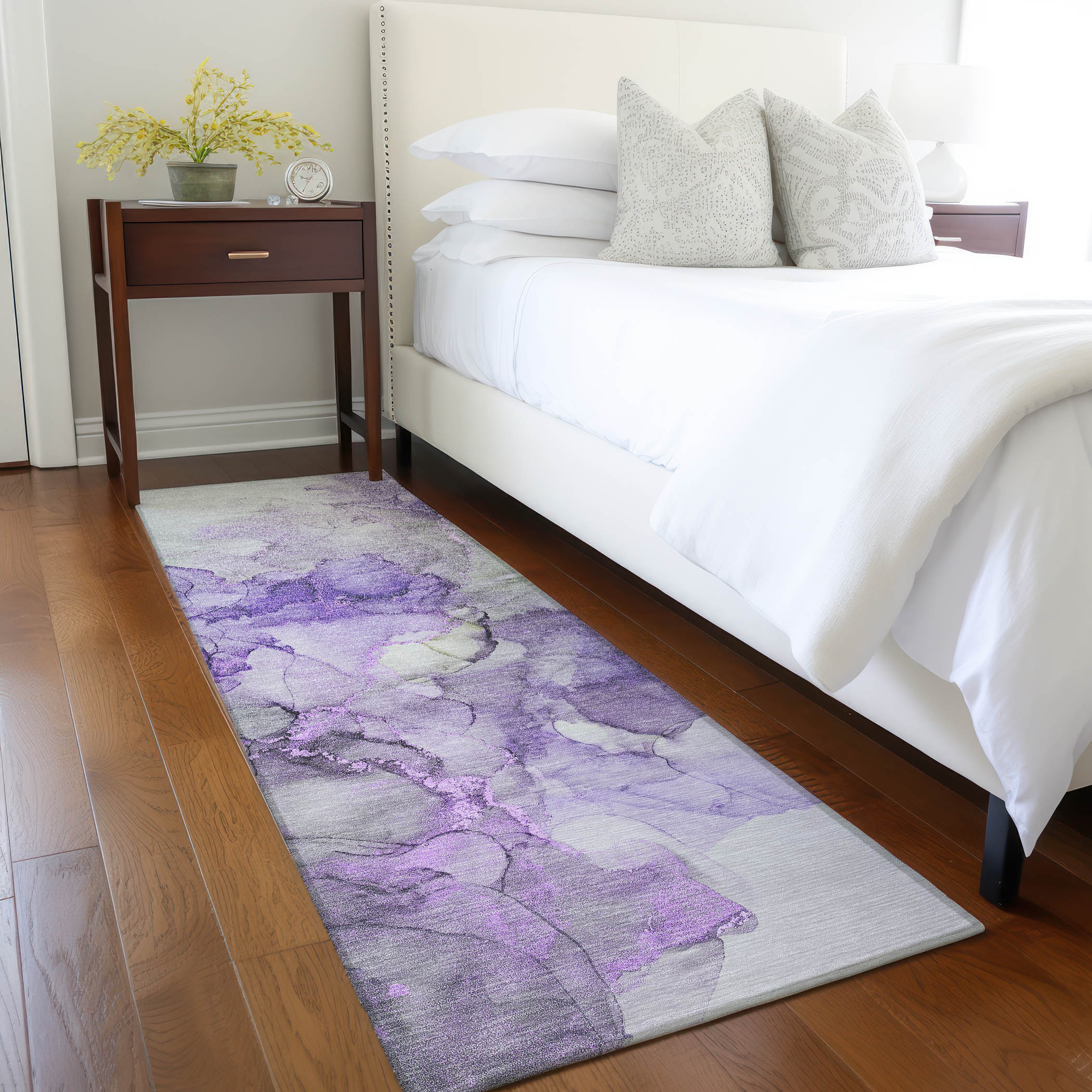 Addison Rugs ACN520PP2X8 Chantille ACN520PP 2 x 7 (ft) Polyester Purple Rectangular Indoor/Outdoor Abstract Machine washable Area rug