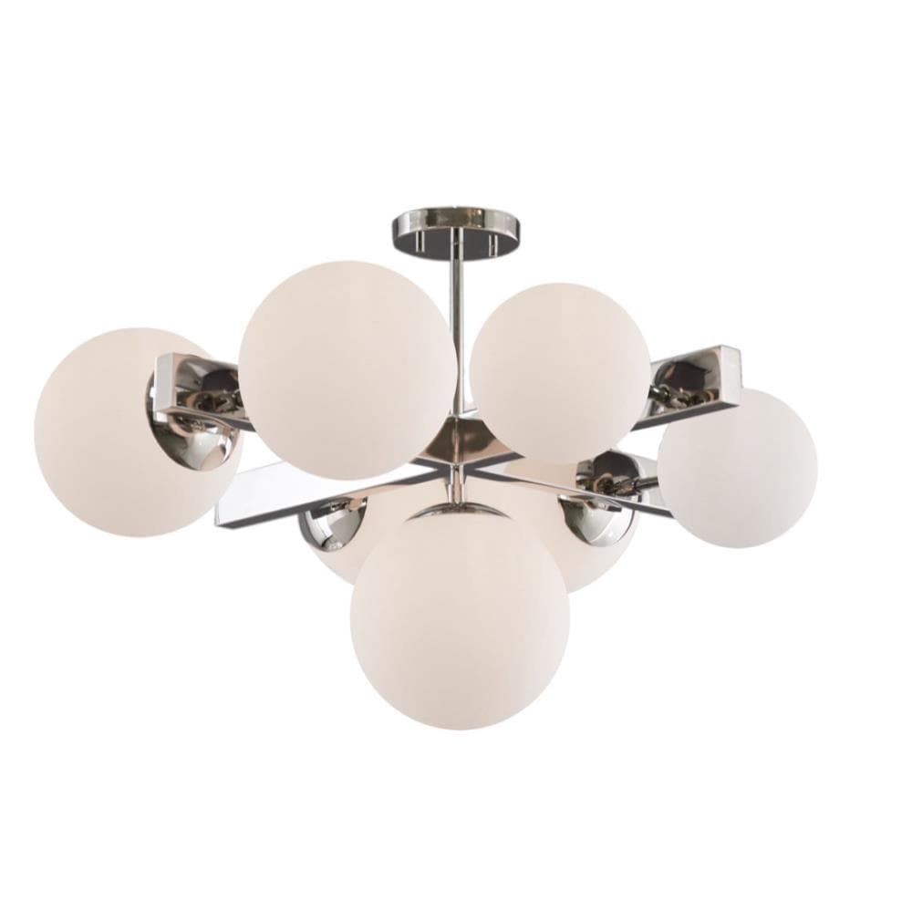 ARTCRAFT SC13222PN Moonglow 7-Light Polished Nickel Semi mount light