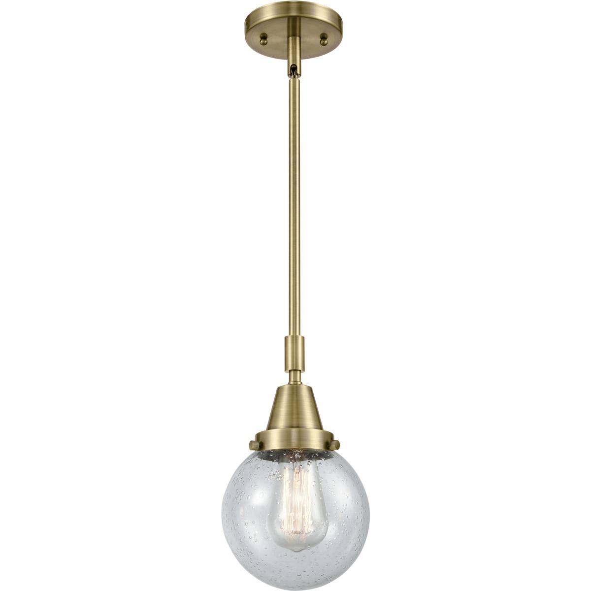 Innovations Lighting -  447-1S-AB-G204-6 Beacon Mini Pendant Antique Brass