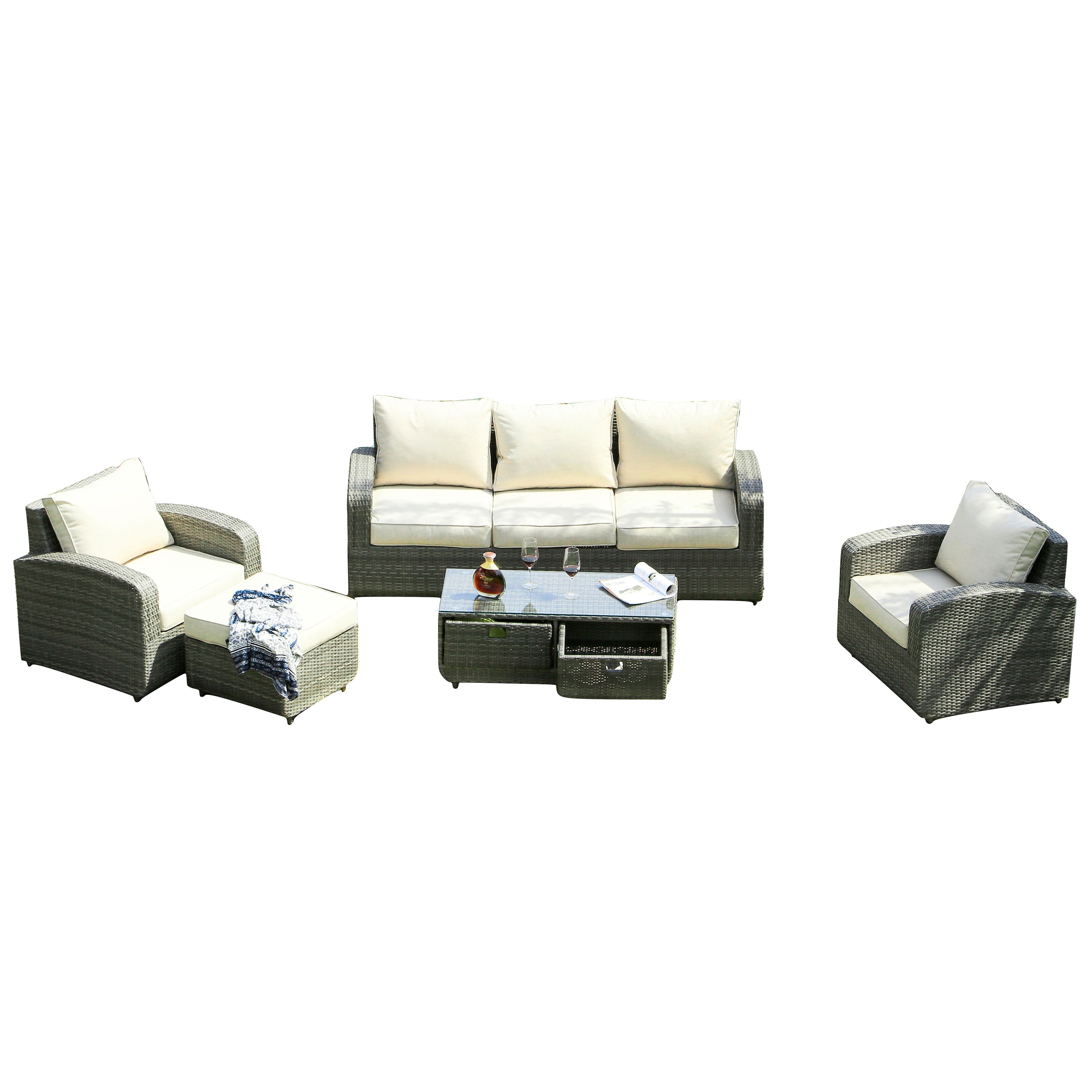 Moda Furnishings CMAS-1515-GR Patio-Conversation-Sets - View #4