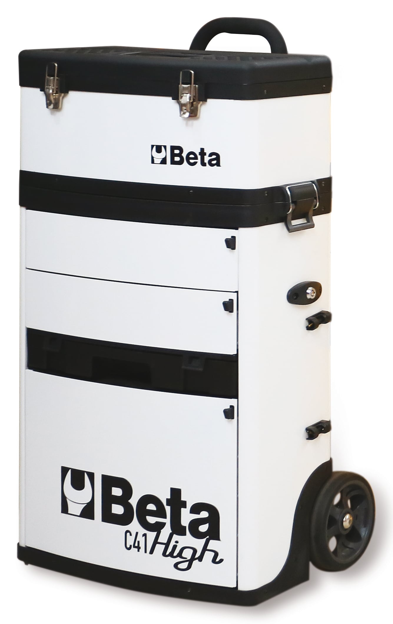 Beta 041000021 C41H 19.49-in W x 36.22-in H x 13.19-in D 3-Drawer White Metal Rolling Tool Box