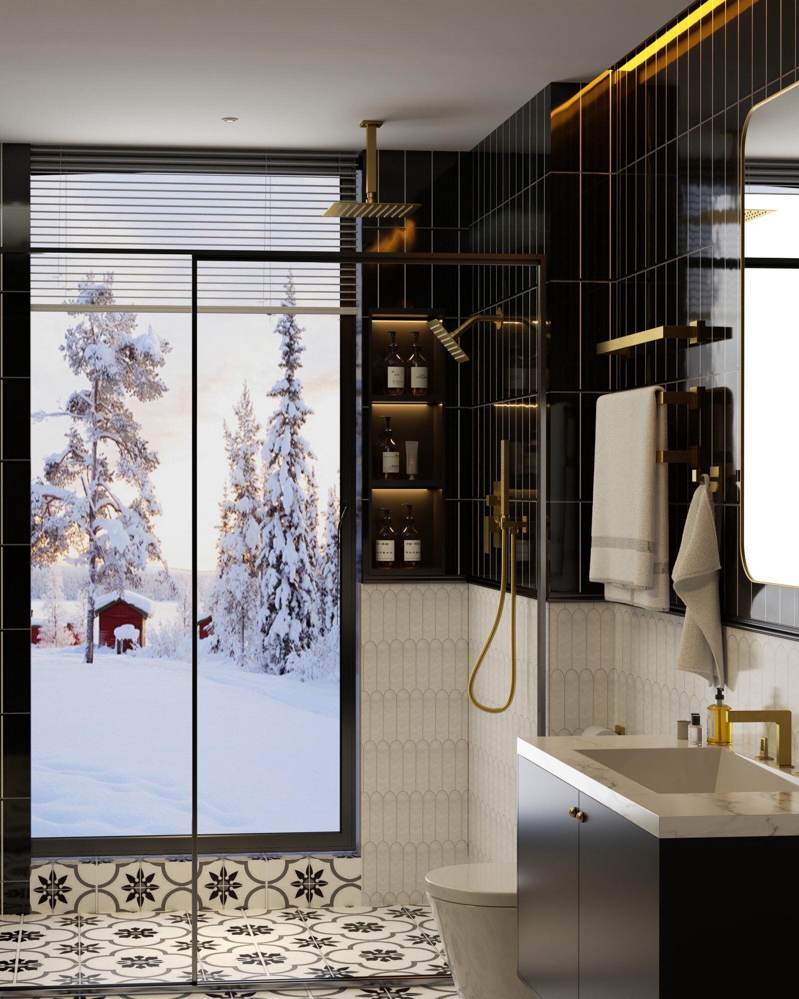 CRANACH C00.CR42.BG Showerhead-Bar-Panels - View #3